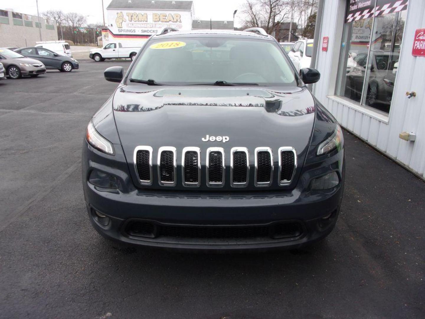 2018 GRAY JEEP CHEROKEE LATITUDE PLUS (1C4PJLLB0JD) with an 2.4L engine, Automatic transmission, located at 501 E. Columbia St., Springfield, OH, 45503, (800) 262-7122, 39.925262, -83.801796 - ***Clean Carfax***1-Owner***Blind Spot***New Tires***Serviced and Detailed*** Jay North Auto has offered hand picked vehicles since 1965! Our customer's enjoy a NO pressure buying experience with a small town feel. All of our vehicles get fully inspected and detailed. We are a preferred dealer f - Photo#1