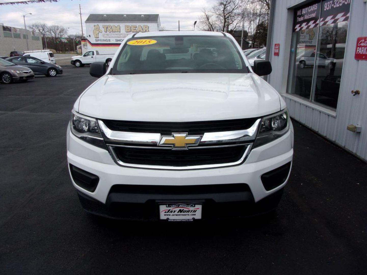 2015 WHITE CHEVROLET COLORADO 2WT EXTENDED CAB (1GCHSAEAXF1) with an 2.5L engine, Automatic transmission, located at 501 E. Columbia St., Springfield, OH, 45503, (800) 262-7122, 39.925262, -83.801796 - Photo#1