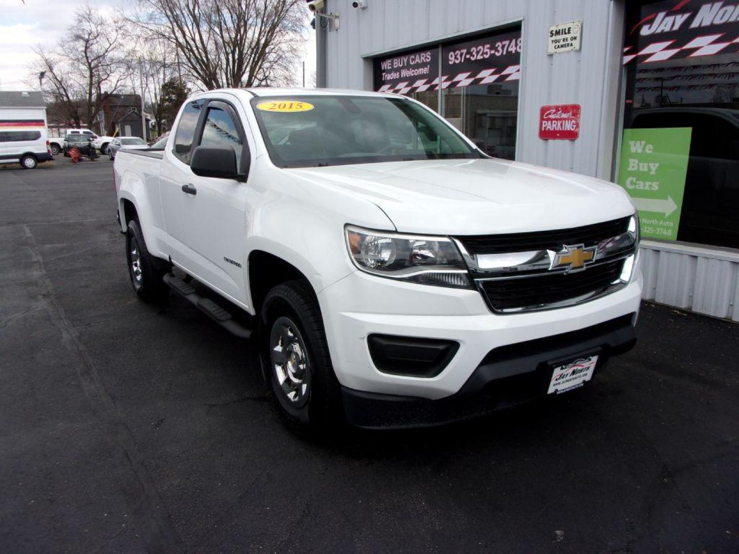 2015 WHITE CHEVROLET COLORADO 2WT EXTENDED CAB (1GCHSAEAXF1) with an 2.5L engine, Automatic transmission, located at 501 E. Columbia St., Springfield, OH, 45503, (800) 262-7122, 39.925262, -83.801796 - Photo#2