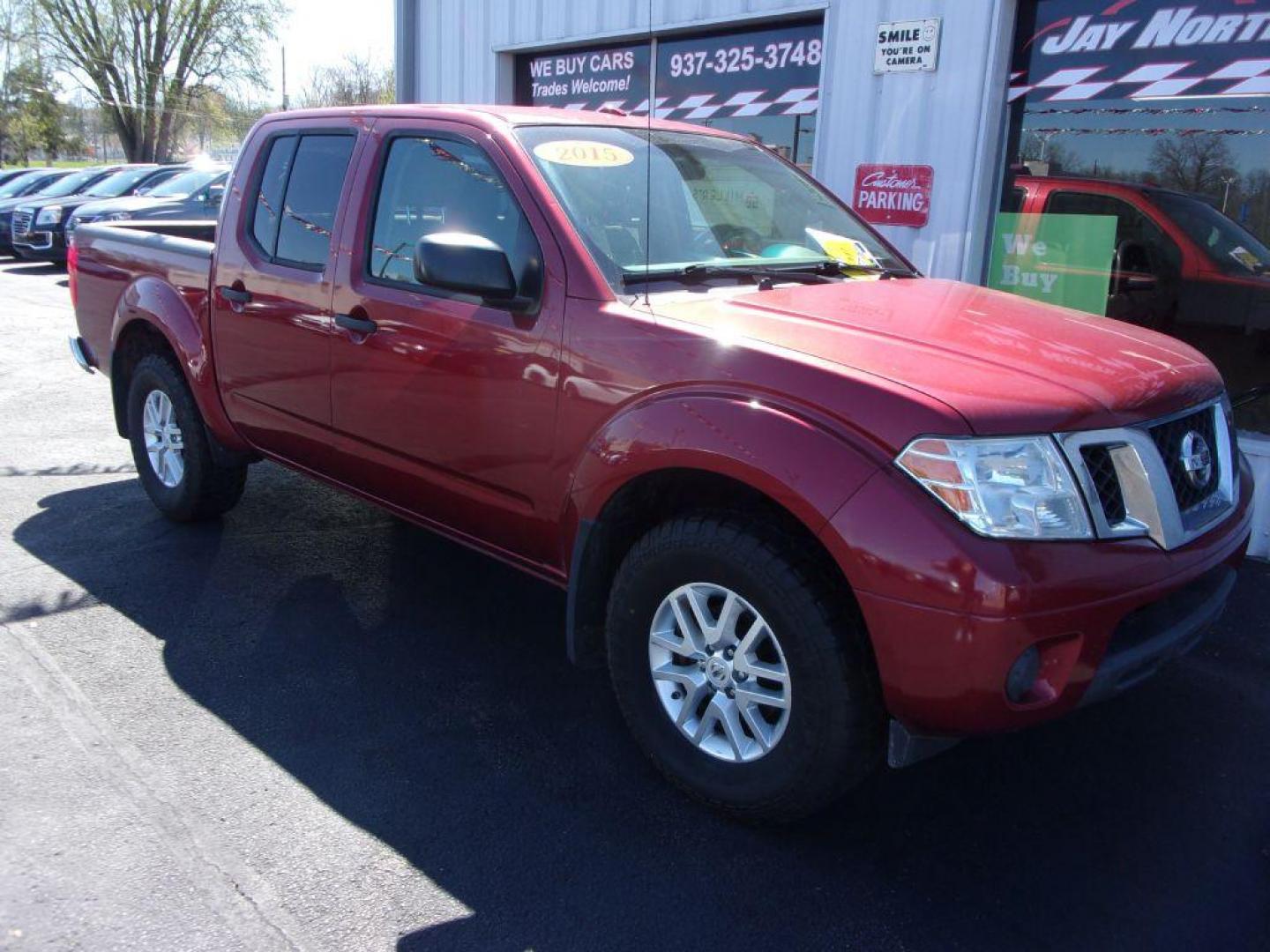 2015 RED NISSAN FRONTIER CREW CAB SV (1N6AD0EV4FN) with an 4.0L engine, Automatic transmission, located at 501 E. Columbia St., Springfield, OH, 45503, (800) 262-7122, 39.925262, -83.801796 - Photo#1