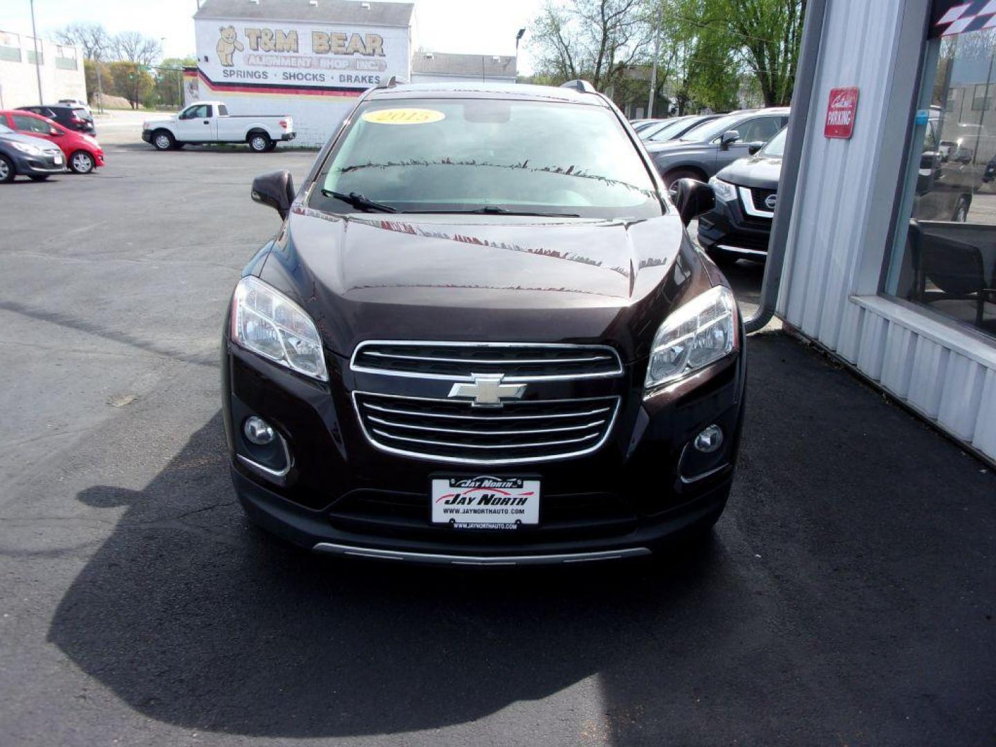 2015 BROWN CHEVROLET TRAX LTZ (KL7CJNSB5FB) with an 1.4L engine, Automatic transmission, located at 501 E. Columbia St., Springfield, OH, 45503, (800) 262-7122, 39.925262, -83.801796 - ***LTZ***Heated Leather Seating***My Link***BOSE Premium Audio***Sunroof***Serviced and Detailed*** Jay North Auto has offered hand picked vehicles since 1965! Our customer's enjoy a NO pressure buying experience with a small town feel. All of our vehicles get fully inspected and detailed. We ar - Photo#1