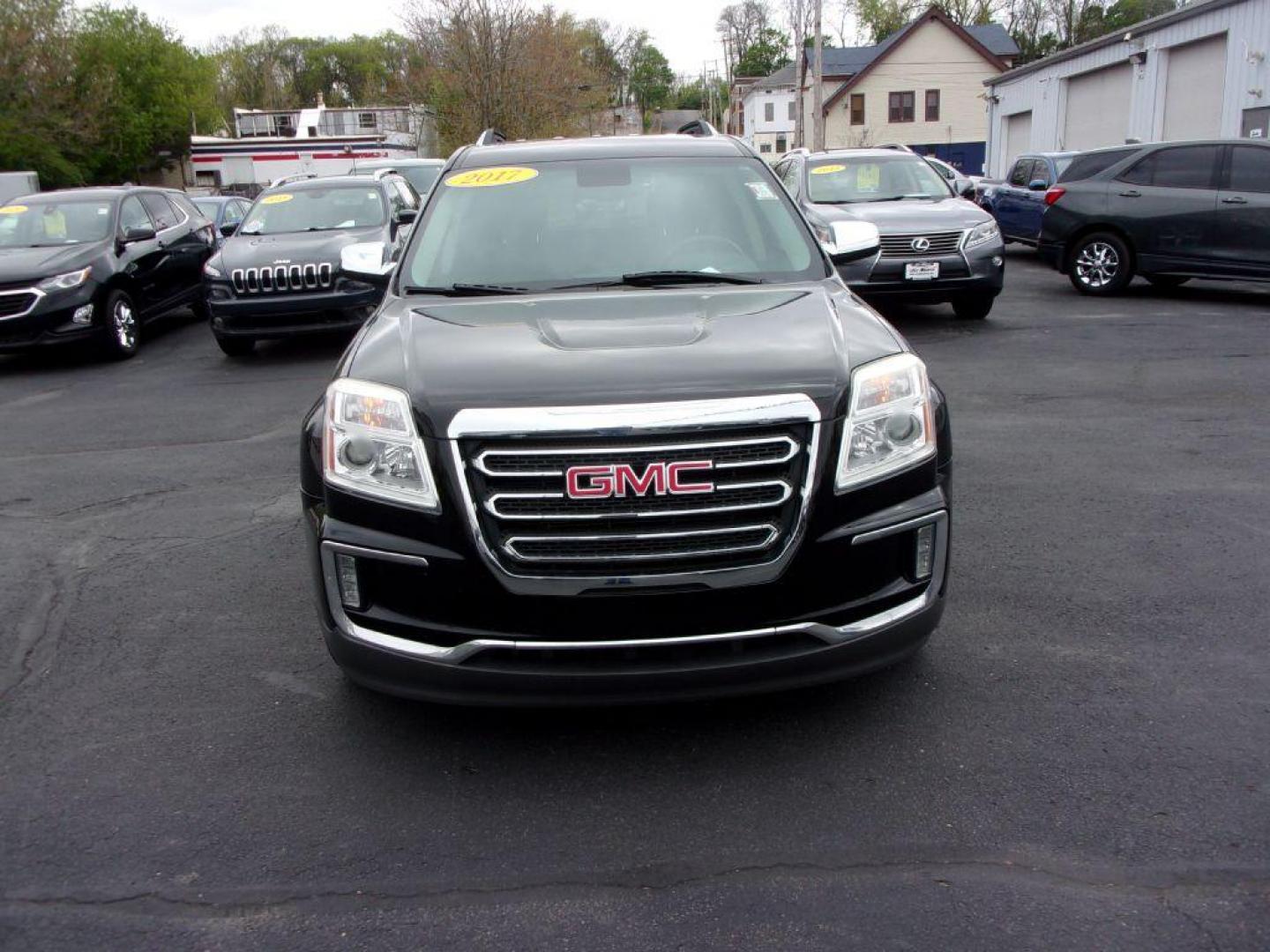 2017 BLACK GMC TERRAIN SLT (2GKFLUEK1H6) with an 2.4L engine, Automatic transmission, located at 501 E. Columbia St., Springfield, OH, 45503, (800) 262-7122, 39.925262, -83.801796 - Photo#1