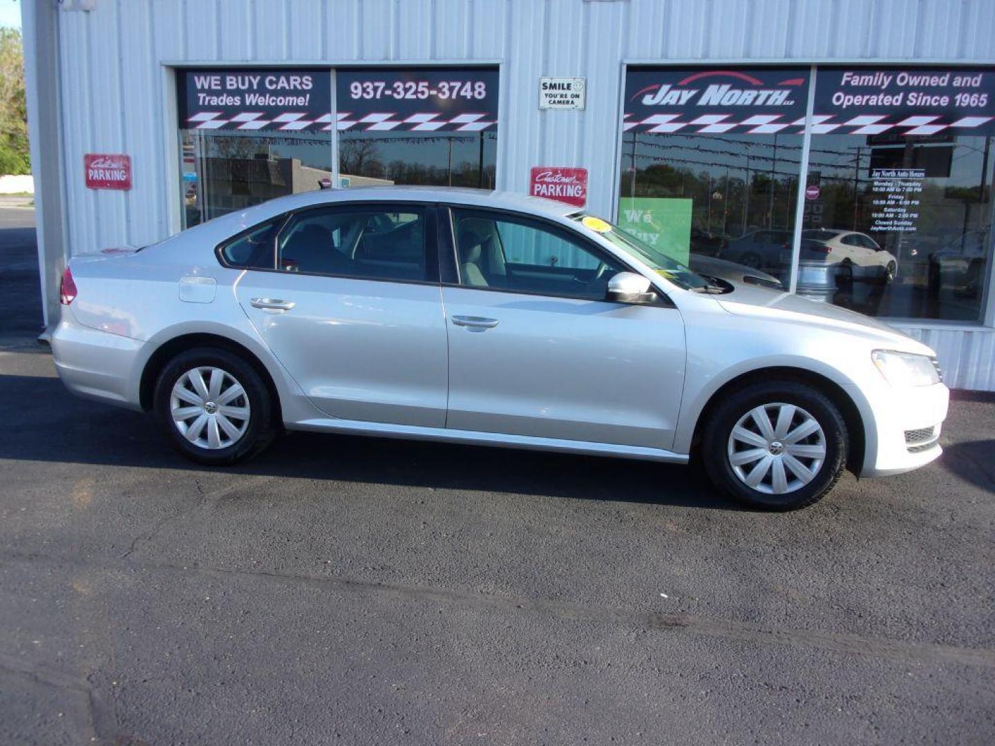 2012 SILVER VOLKSWAGEN PASSAT S (1VWAP7A35CC) with an 2.5L engine, Automatic transmission, located at 501 E. Columbia St., Springfield, OH, 45503, (800) 262-7122, 39.925262, -83.801796 - *** S *** 2.5L *** Serviced and Detailed *** FWD *** NICE *** Check it out *** Jay North Auto has offered hand picked vehicles since 1965! Our customer's enjoy a NO pressure buying experience with a small town feel. All of our vehicles get fully inspected and detailed. We are a preferred dealer - Photo#0