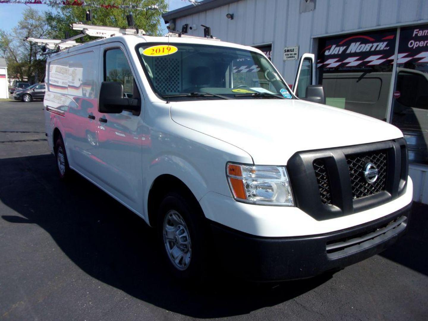 2019 WHITE NISSAN NV 1500 S CARGO (1N6BF0KM1KN) with an 4.0L engine, Automatic transmission, located at 501 E. Columbia St., Springfield, OH, 45503, (800) 262-7122, 39.925262, -83.801796 - *** Racks and Bins *** Serviced and Detailed *** 4.0L *** Navigation Package *** Back Up Sensors *** Cruise Control *** Tilt *** Priced below market *** Jay North Auto has offered hand picked vehicles since 1965! Our customer's enjoy a NO pressure buying experience with a small town feel. All o - Photo#1