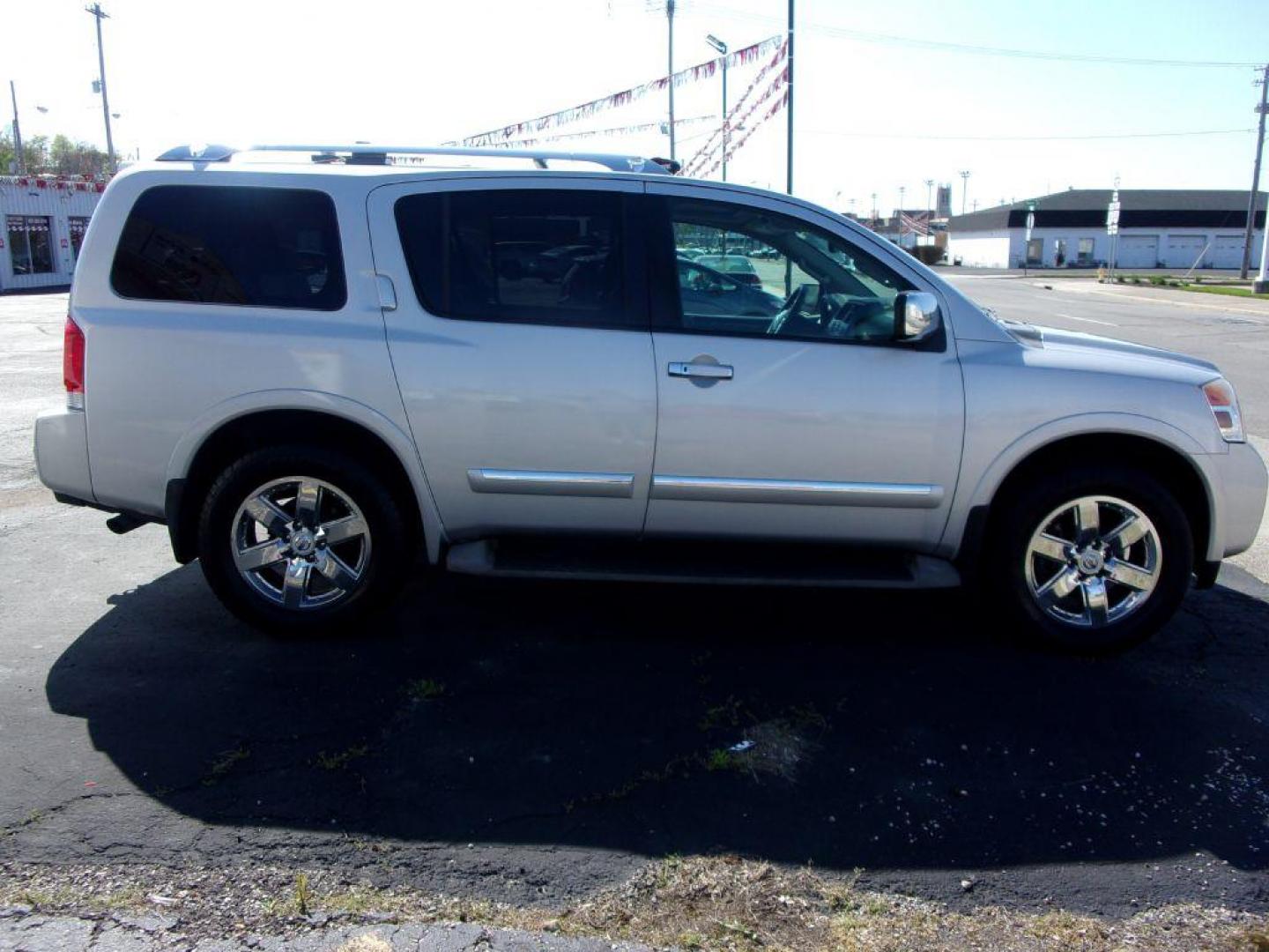 2013 SILVER NISSAN ARMADA PLATINUM (5N1BA0NE8DN) with an 5.6L engine, Automatic transmission, located at 501 E. Columbia St., Springfield, OH, 45503, (800) 262-7122, 39.925262, -83.801796 - *** 1 Owner *** Serviced and Detailed *** Platinum *** Bose Audio *** Third Row Seat *** Moonroof *** Leather *** 4WD *** V8 *** Loaded *** 31 Service Records on CarFax *** Jay North Auto has offered hand picked vehicles since 1965! Our customer's enjoy a NO pressure buying experience with a sm - Photo#0