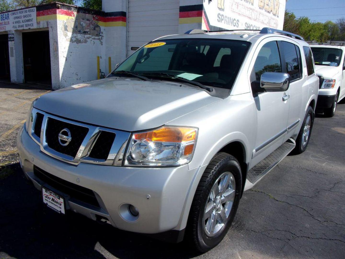 2013 SILVER NISSAN ARMADA PLATINUM (5N1BA0NE8DN) with an 5.6L engine, Automatic transmission, located at 501 E. Columbia St., Springfield, OH, 45503, (800) 262-7122, 39.925262, -83.801796 - *** 1 Owner *** Serviced and Detailed *** Platinum *** Bose Audio *** Third Row Seat *** Moonroof *** Leather *** 4WD *** V8 *** Loaded *** 31 Service Records on CarFax *** Jay North Auto has offered hand picked vehicles since 1965! Our customer's enjoy a NO pressure buying experience with a sm - Photo#4