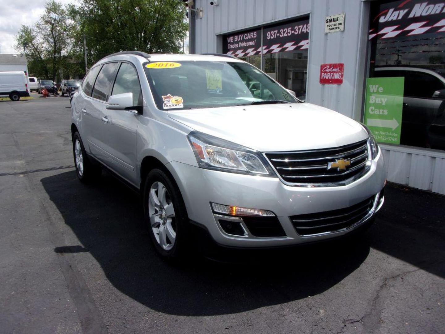 2016 SILVER CHEVROLET TRAVERSE LT (1GNKRGKD5GJ) with an 3.6L engine, Automatic transmission, located at 501 E. Columbia St., Springfield, OH, 45503, (800) 262-7122, 39.925262, -83.801796 - ***Well Maintained on CarFax***LT***FWD***3rd Row Seating***Serviced and Detailed*** Jay North Auto has offered hand picked vehicles since 1965! Our customer's enjoy a NO pressure buying experience with a small town feel. All of our vehicles get fully inspected and detailed. We are a preferred d - Photo#2