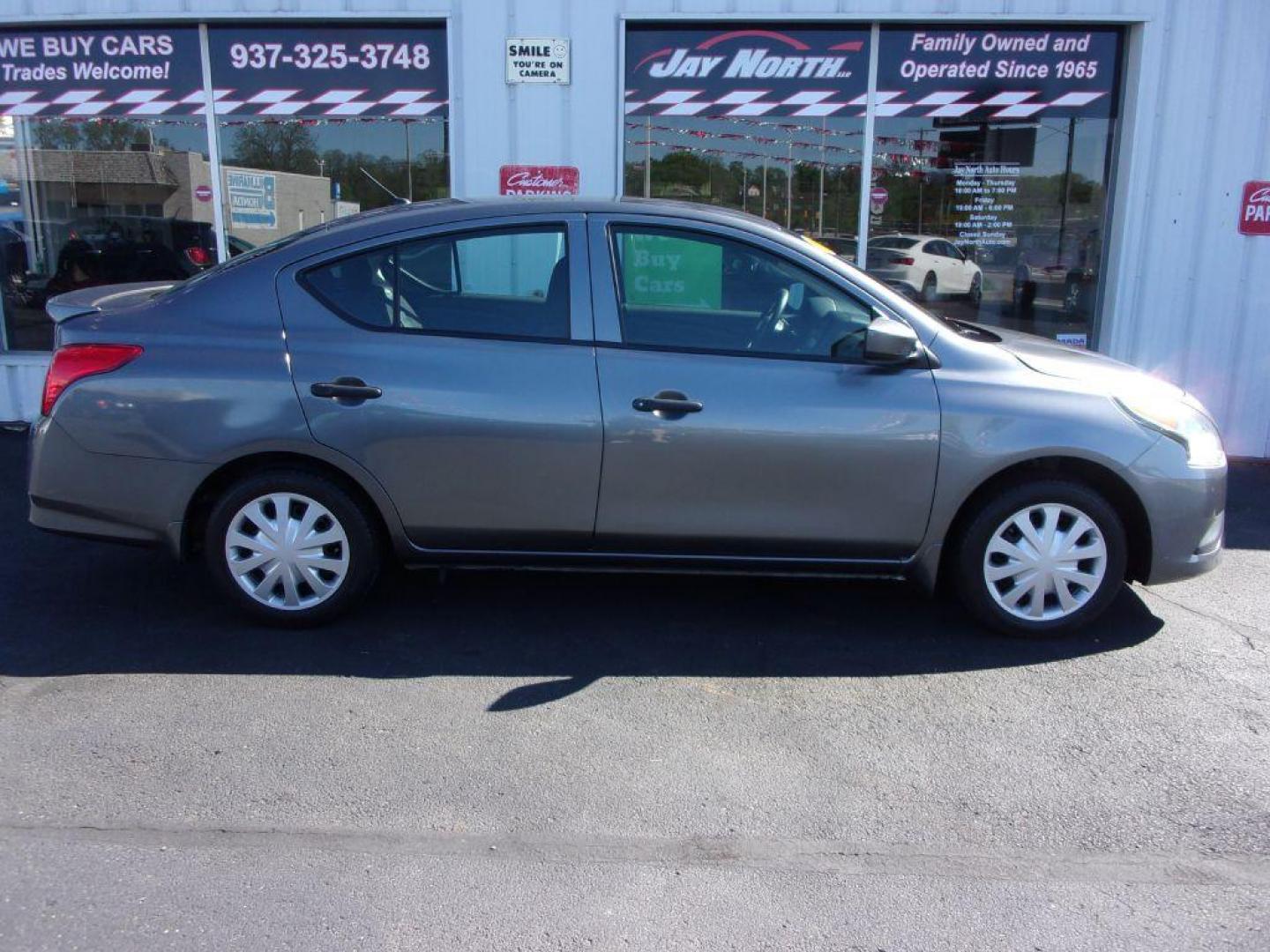 2019 GRAY NISSAN VERSA S (3N1CN7AP6KL) with an 1.6L engine, Continuously Variable transmission, located at 501 E. Columbia St., Springfield, OH, 45503, (800) 262-7122, 39.925262, -83.801796 - *** S *** Serviced and Detailed *** Back Up Camera *** Jay North Auto has offered hand picked vehicles since 1965! Our customer's enjoy a NO pressure buying experience with a small town feel. All of our vehicles get fully inspected and detailed. We are a preferred dealer for many local credit u - Photo#0