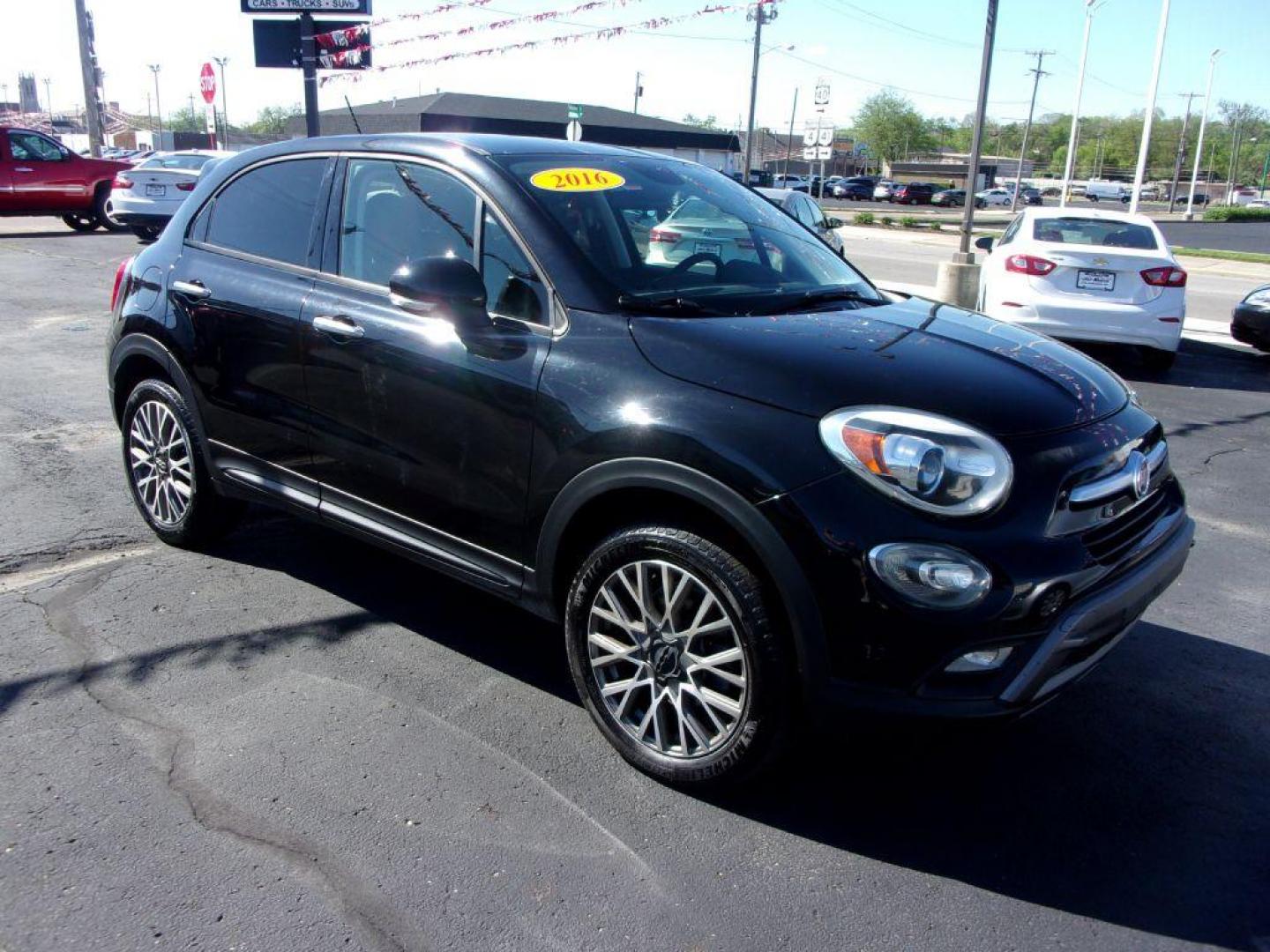 2016 BLACK FIAT 500X TREKKING (ZFBCFYCT3GP) with an 2.4L engine, Automatic transmission, located at 501 E. Columbia St., Springfield, OH, 45503, (800) 262-7122, 39.925262, -83.801796 - Photo#1