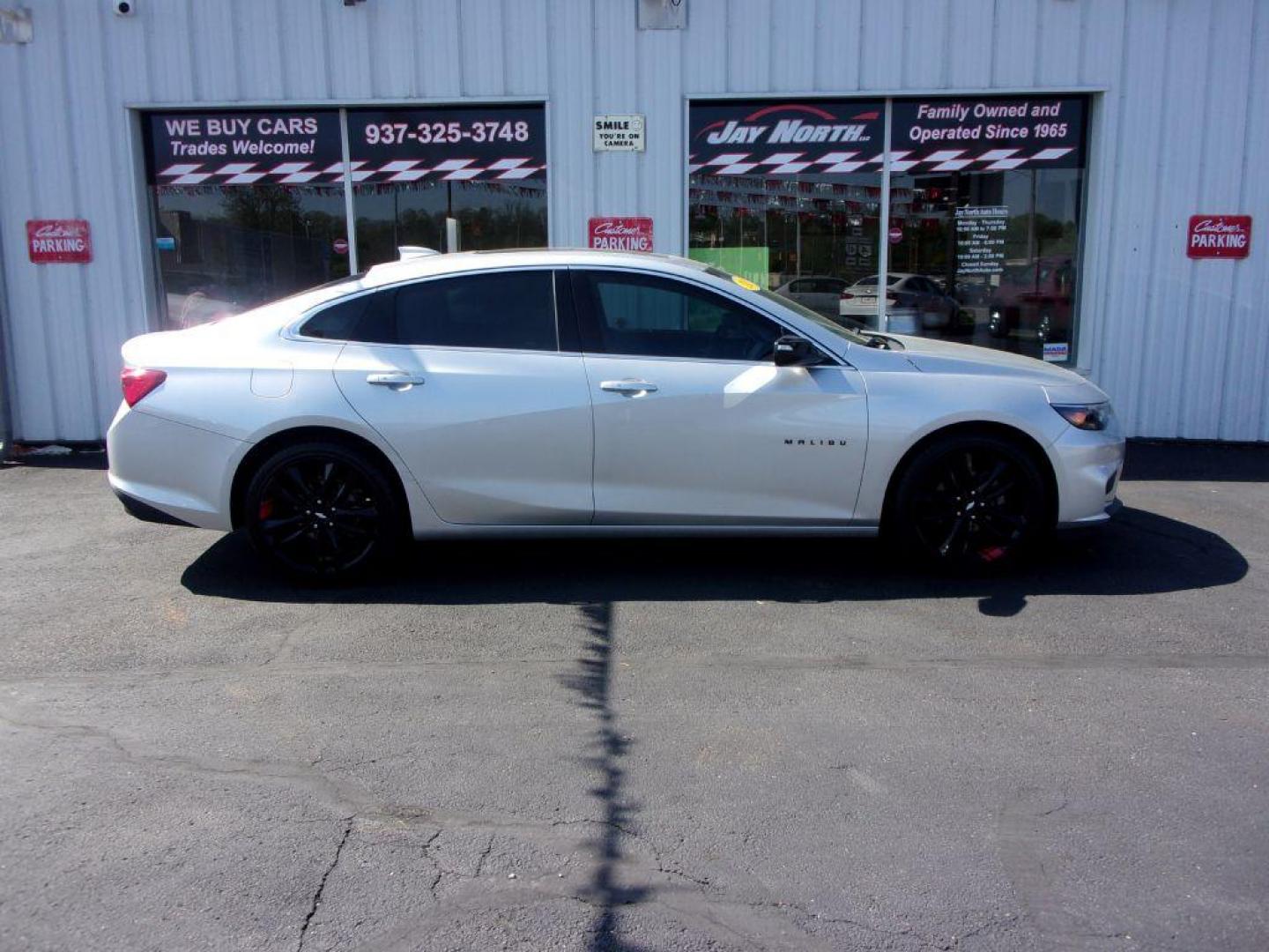 2018 SILVER CHEVROLET MALIBU LT (1G1ZD5ST5JF) with an 1.5L engine, Automatic transmission, located at 501 E. Columbia St., Springfield, OH, 45503, (800) 262-7122, 39.925262, -83.801796 - Photo#0