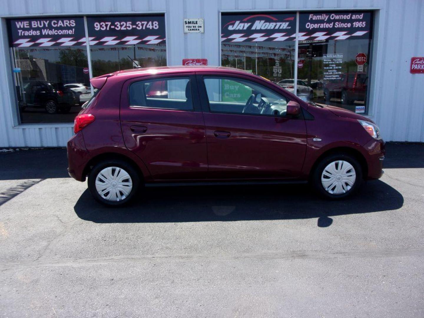 2018 MAROON MITSUBISHI MIRAGE ES (ML32A3HJ3JH) with an 1.2L engine, Automatic transmission, located at 501 E. Columbia St., Springfield, OH, 45503, (800) 262-7122, 39.925262, -83.801796 - ***Local Trade***Only 66k Miles***Mirage ES***Clean Carfax***Gas Saver***Serviced and Detailed*** Jay North Auto has offered hand picked vehicles since 1965! Our customer's enjoy a NO pressure buying experience with a small town feel. All of our vehicles get fully inspected and detailed. We are - Photo#0