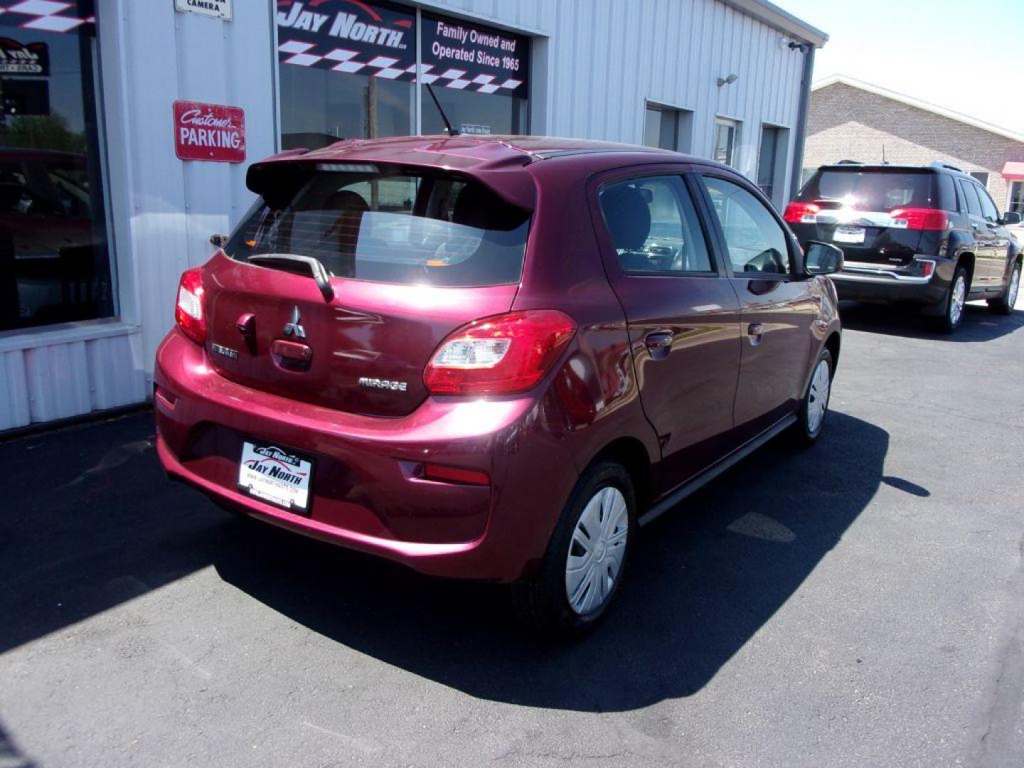 2018 MAROON MITSUBISHI MIRAGE ES (ML32A3HJ3JH) with an 1.2L engine, Automatic transmission, located at 501 E. Columbia St., Springfield, OH, 45503, (800) 262-7122, 39.925262, -83.801796 - ***Local Trade***Only 66k Miles***Mirage ES***Clean Carfax***Gas Saver***Serviced and Detailed*** Jay North Auto has offered hand picked vehicles since 1965! Our customer's enjoy a NO pressure buying experience with a small town feel. All of our vehicles get fully inspected and detailed. We are - Photo#3