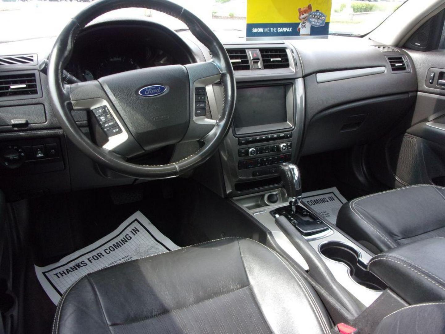 2010 BLACK FORD FUSION SPORT (3FAHP0DC9AR) with an 3.5L engine, Automatic transmission, located at 501 E. Columbia St., Springfield, OH, 45503, (800) 262-7122, 39.925262, -83.801796 - *** Sport *** V6 AWD *** Serviced and Detailed *** Leather *** Sony Navigation *** Moonroof *** Loaded *** Jay North Auto has offered hand picked vehicles since 1965! Our customer's enjoy a NO pressure buying experience with a small town feel. All of our vehicles get fully inspected and detailed - Photo#11