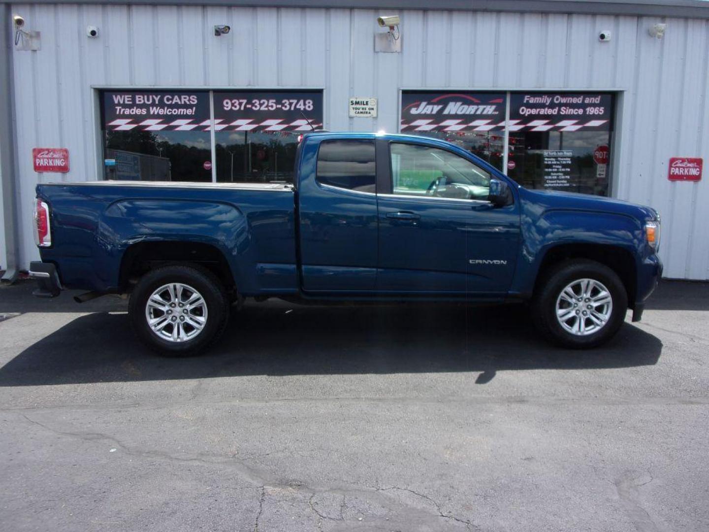 2019 BLUE GMC CANYON SLE (1GTH5CEA8K1) with an 2.5L engine, Automatic transmission, located at 501 E. Columbia St., Springfield, OH, 45503, (800) 262-7122, 39.925262, -83.801796 - ***Clean Carfax***SLE***Heated Seats***Back-up Camera***Rear Sensors***Bed Cover***Serviced and Detailed*** Jay North Auto has offered hand picked vehicles since 1965! Our customer's enjoy a NO pressure buying experience with a small town feel. All of our vehicles get fully inspected and detaile - Photo#0