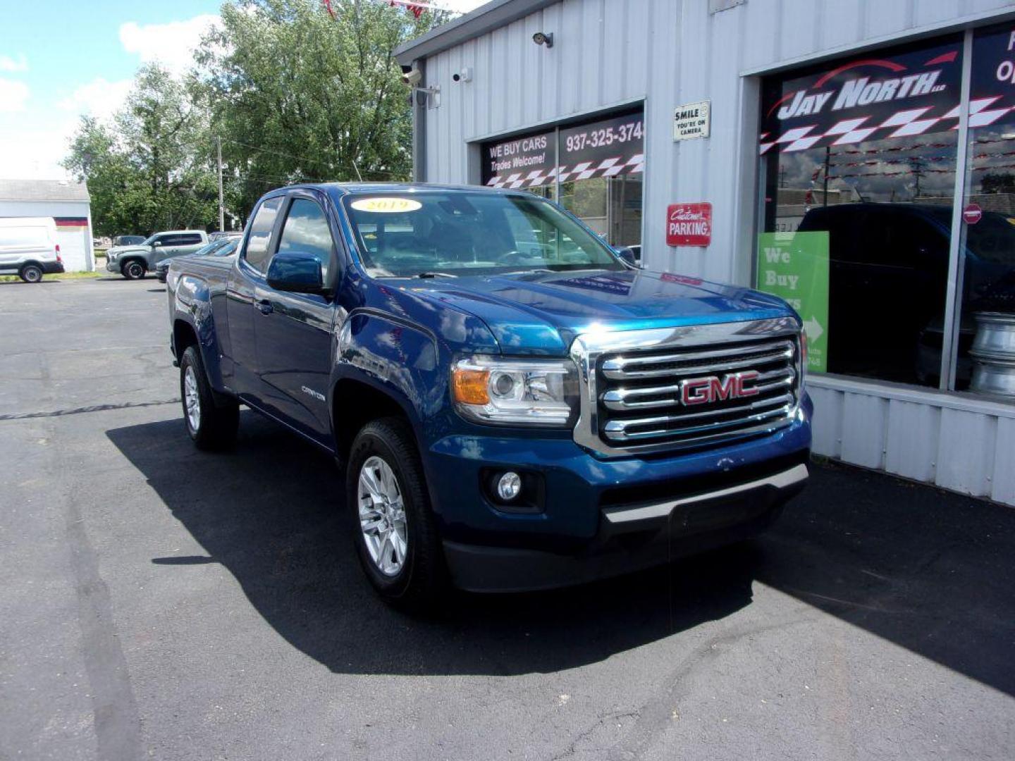 2019 BLUE GMC CANYON SLE (1GTH5CEA8K1) with an 2.5L engine, Automatic transmission, located at 501 E. Columbia St., Springfield, OH, 45503, (800) 262-7122, 39.925262, -83.801796 - ***Clean Carfax***SLE***Heated Seats***Back-up Camera***Rear Sensors***Bed Cover***Serviced and Detailed*** Jay North Auto has offered hand picked vehicles since 1965! Our customer's enjoy a NO pressure buying experience with a small town feel. All of our vehicles get fully inspected and detaile - Photo#2