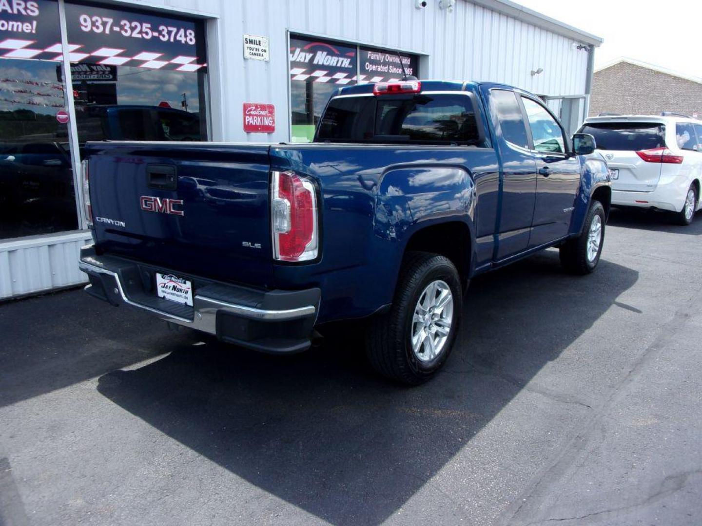 2019 BLUE GMC CANYON SLE (1GTH5CEA8K1) with an 2.5L engine, Automatic transmission, located at 501 E. Columbia St., Springfield, OH, 45503, (800) 262-7122, 39.925262, -83.801796 - ***Clean Carfax***SLE***Heated Seats***Back-up Camera***Rear Sensors***Bed Cover***Serviced and Detailed*** Jay North Auto has offered hand picked vehicles since 1965! Our customer's enjoy a NO pressure buying experience with a small town feel. All of our vehicles get fully inspected and detaile - Photo#3