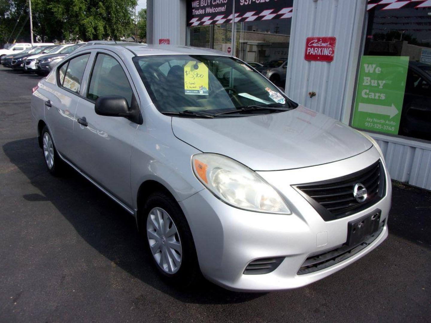 2012 SILVER NISSAN VERSA S (3N1CN7AP7CL) with an 1.6L engine, 5-Speed Manual transmission, located at 501 E. Columbia St., Springfield, OH, 45503, (800) 262-7122, 39.925262, -83.801796 - *** 1 Owner w/ good serviced history *** 5 Speed Manual *** Great MPG *** Serviced and Detailed *** Ice Cold A/C *** Jay North Auto has offered hand picked vehicles since 1965! Our customer's enjoy a NO pressure buying experience with a small town feel. All of our vehicles get fully inspected an - Photo#1