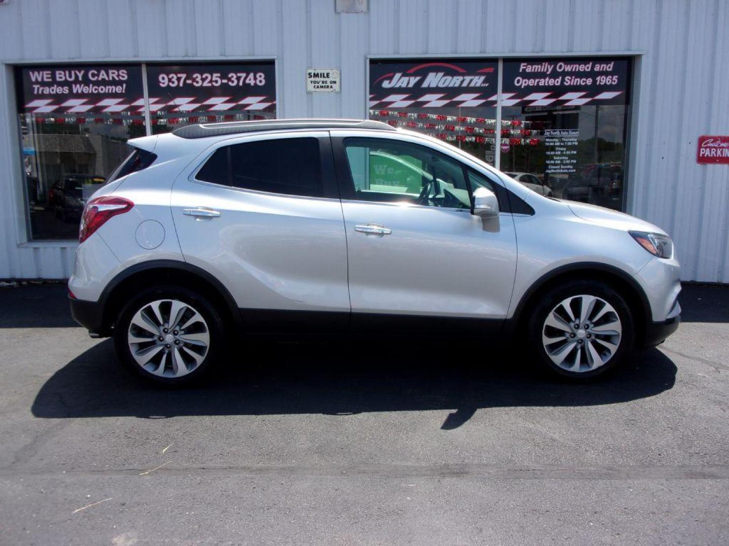 2018 SILVER BUICK ENCORE PREFERRED (KL4CJASB8JB) with an 1.4L engine, Automatic transmission, located at 501 E. Columbia St., Springfield, OH, 45503, (800) 262-7122, 39.925262, -83.801796 - ***Clean Carfax***New Brakes***FWD***Back-up Camera***PREFERRED***Serviced and Detailed*** Jay North Auto has offered hand picked vehicles since 1965! Our customer's enjoy a NO pressure buying experience with a small town feel. All of our vehicles get fully inspected and detailed. We are a prefe - Photo#0