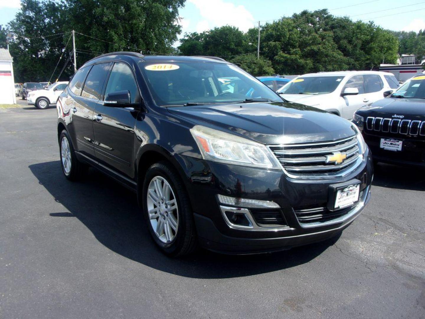 2014 BLACK CHEVROLET TRAVERSE LT (1GNKVGKD2EJ) with an 3.6L engine, Automatic transmission, located at 501 E. Columbia St., Springfield, OH, 45503, (800) 262-7122, 39.925262, -83.801796 - *** Serviced and Detailed *** LT *** AWD *** Jay North Auto has offered hand picked vehicles since 1965! Our customer's enjoy a NO pressure buying experience with a small town feel. All of our vehicles get fully inspected and detailed. We are a preferred dealer for many local credit unions and - Photo#2