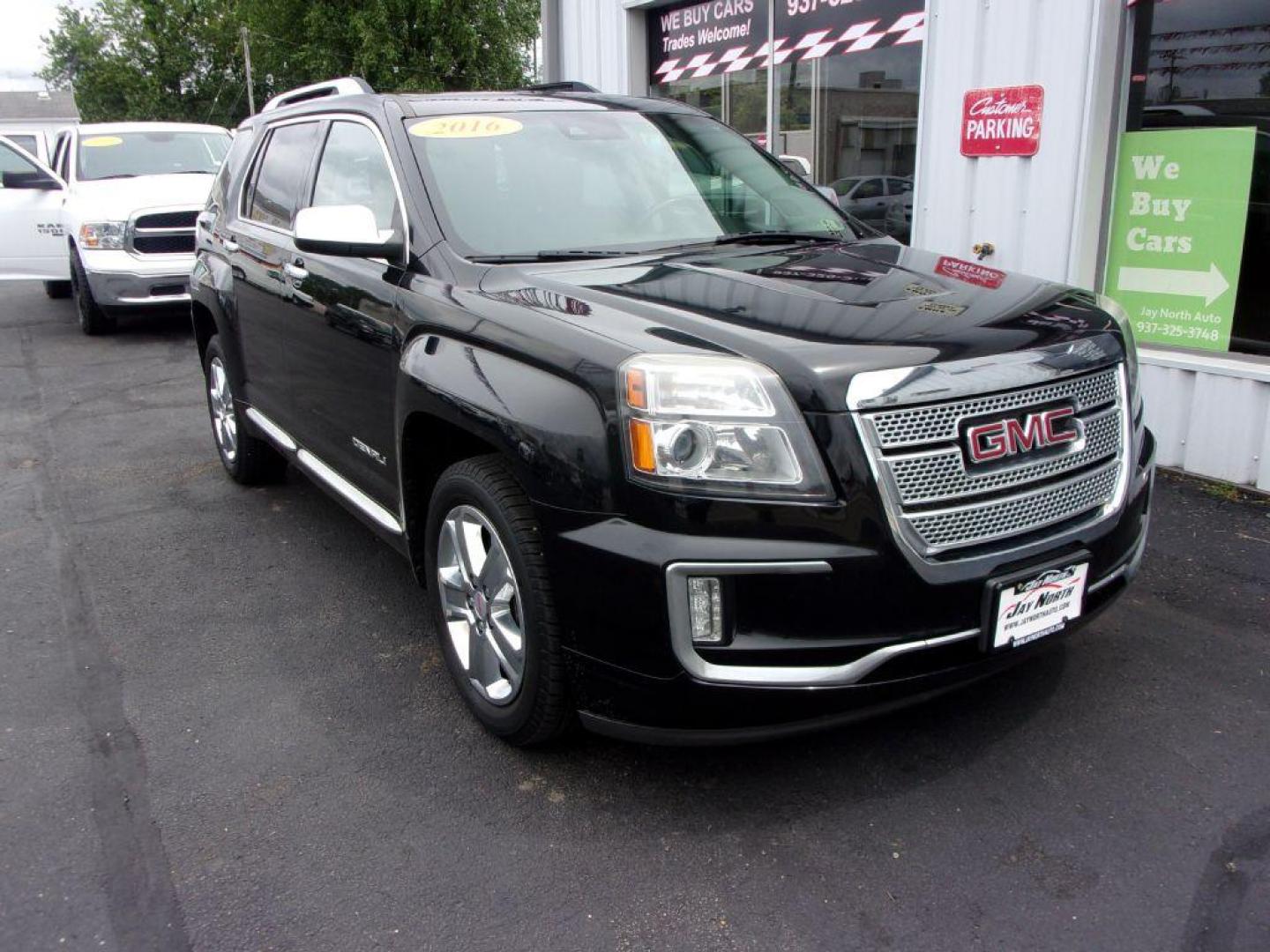 2016 BLACK GMC TERRAIN DENALI (2GKFLVEK5G6) with an 2.4L engine, Automatic transmission, located at 501 E. Columbia St., Springfield, OH, 45503, (800) 262-7122, 39.925262, -83.801796 - Photo#2