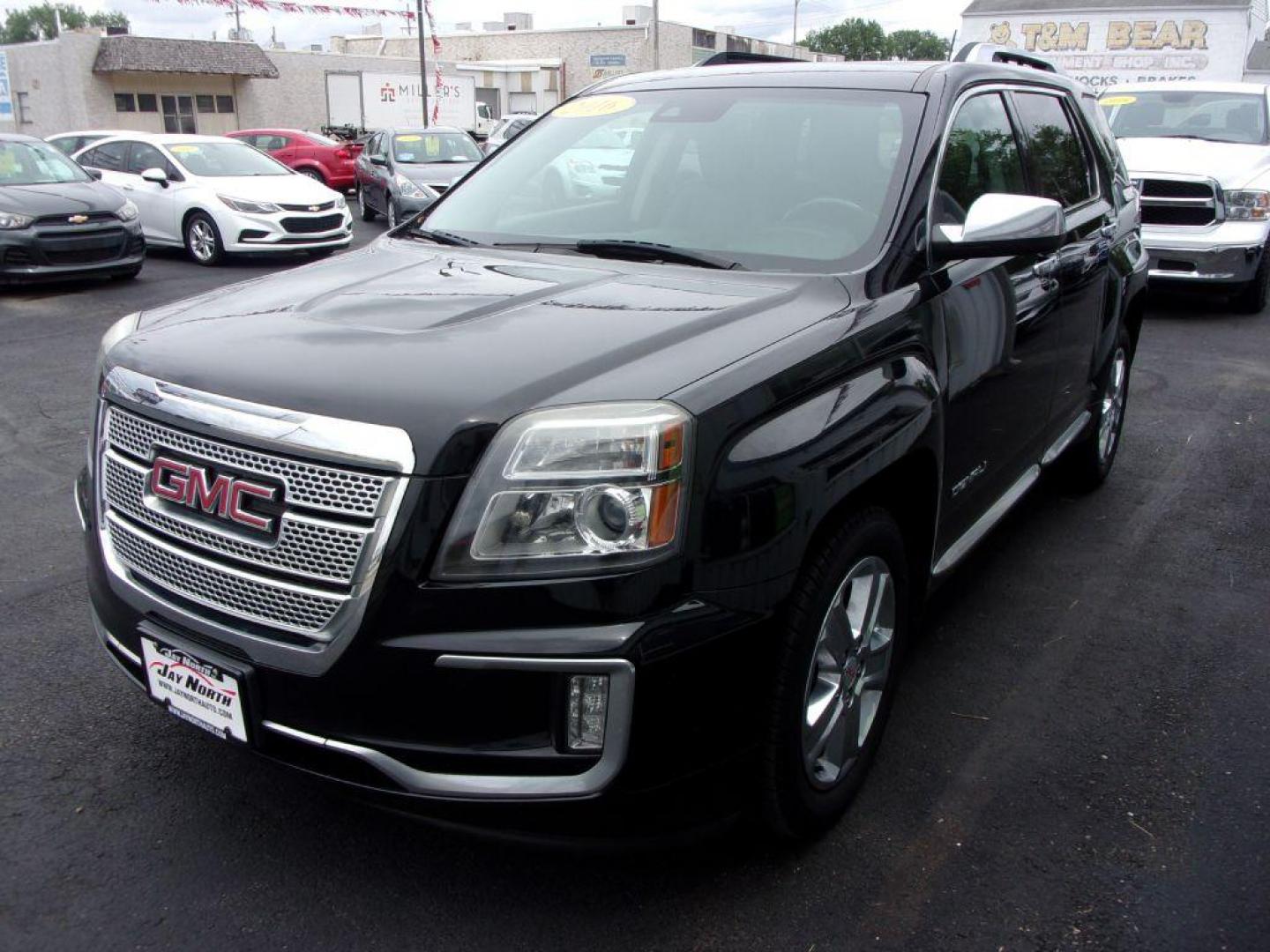 2016 BLACK GMC TERRAIN DENALI (2GKFLVEK5G6) with an 2.4L engine, Automatic transmission, located at 501 E. Columbia St., Springfield, OH, 45503, (800) 262-7122, 39.925262, -83.801796 - Photo#6