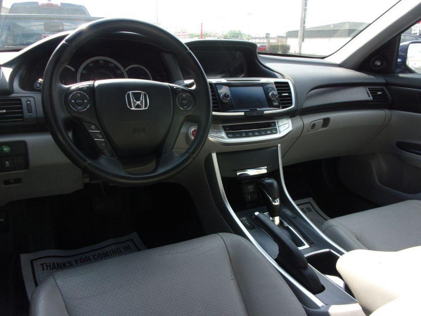 2013 BLUE HONDA ACCORD EXL (1HGCR2F89DA) with an 2.4L engine, Continuously Variable transmission, located at 501 E. Columbia St., Springfield, OH, 45503, (800) 262-7122, 39.925262, -83.801796 - ***Clean Carfax***New Timing***Transmission Serviced***New Front and Rear Pads and Rotors***EX-L***Heated Leather Seating***Moonroof***Serviced and Detailed*** Jay North Auto has offered hand picked vehicles since 1965! Our customer's enjoy a NO pressure buying experience with a small town feel. - Photo#13