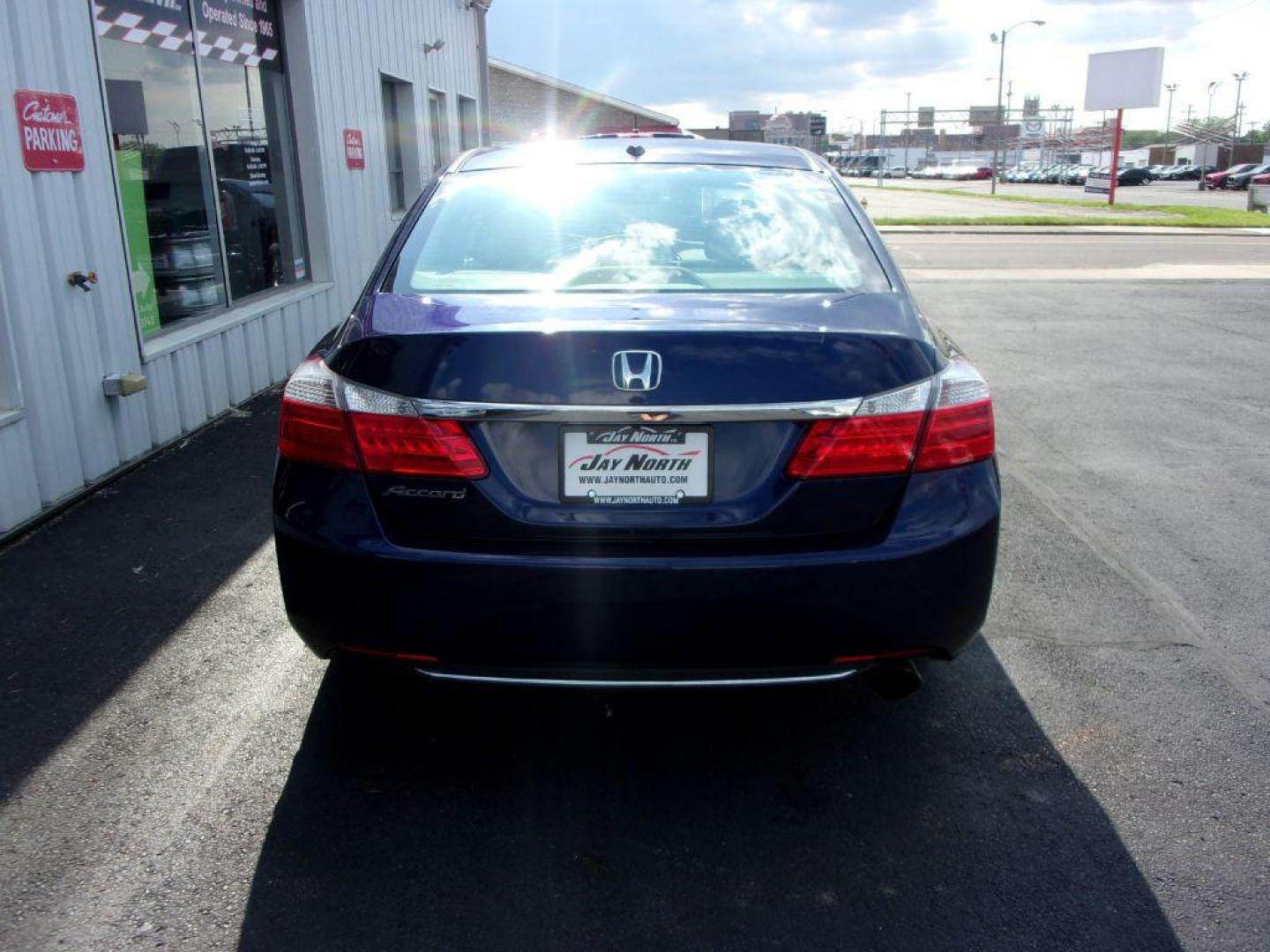 2013 BLUE HONDA ACCORD EXL (1HGCR2F89DA) with an 2.4L engine, Continuously Variable transmission, located at 501 E. Columbia St., Springfield, OH, 45503, (800) 262-7122, 39.925262, -83.801796 - ***Clean Carfax***New Timing***Transmission Serviced***New Front and Rear Pads and Rotors***EX-L***Heated Leather Seating***Moonroof***Serviced and Detailed*** Jay North Auto has offered hand picked vehicles since 1965! Our customer's enjoy a NO pressure buying experience with a small town feel. - Photo#4