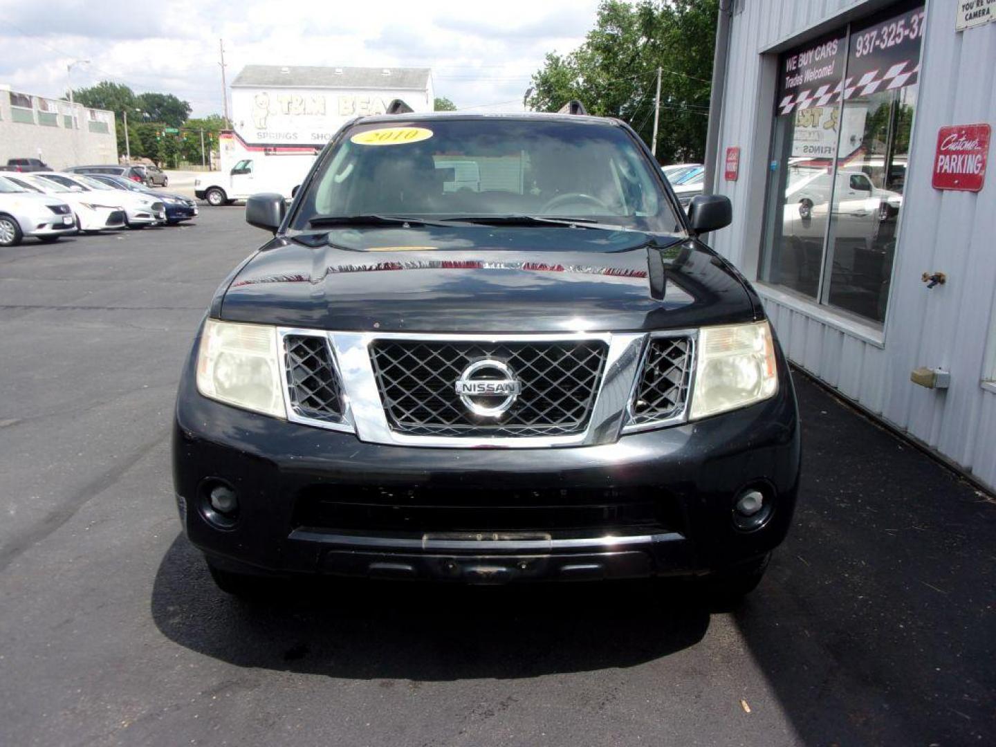 2010 BLACK NISSAN PATHFINDER S (5N1AR1NB4AC) with an 4.0L engine, Automatic transmission, located at 501 E. Columbia St., Springfield, OH, 45503, (800) 262-7122, 39.925262, -83.801796 - Photo#1