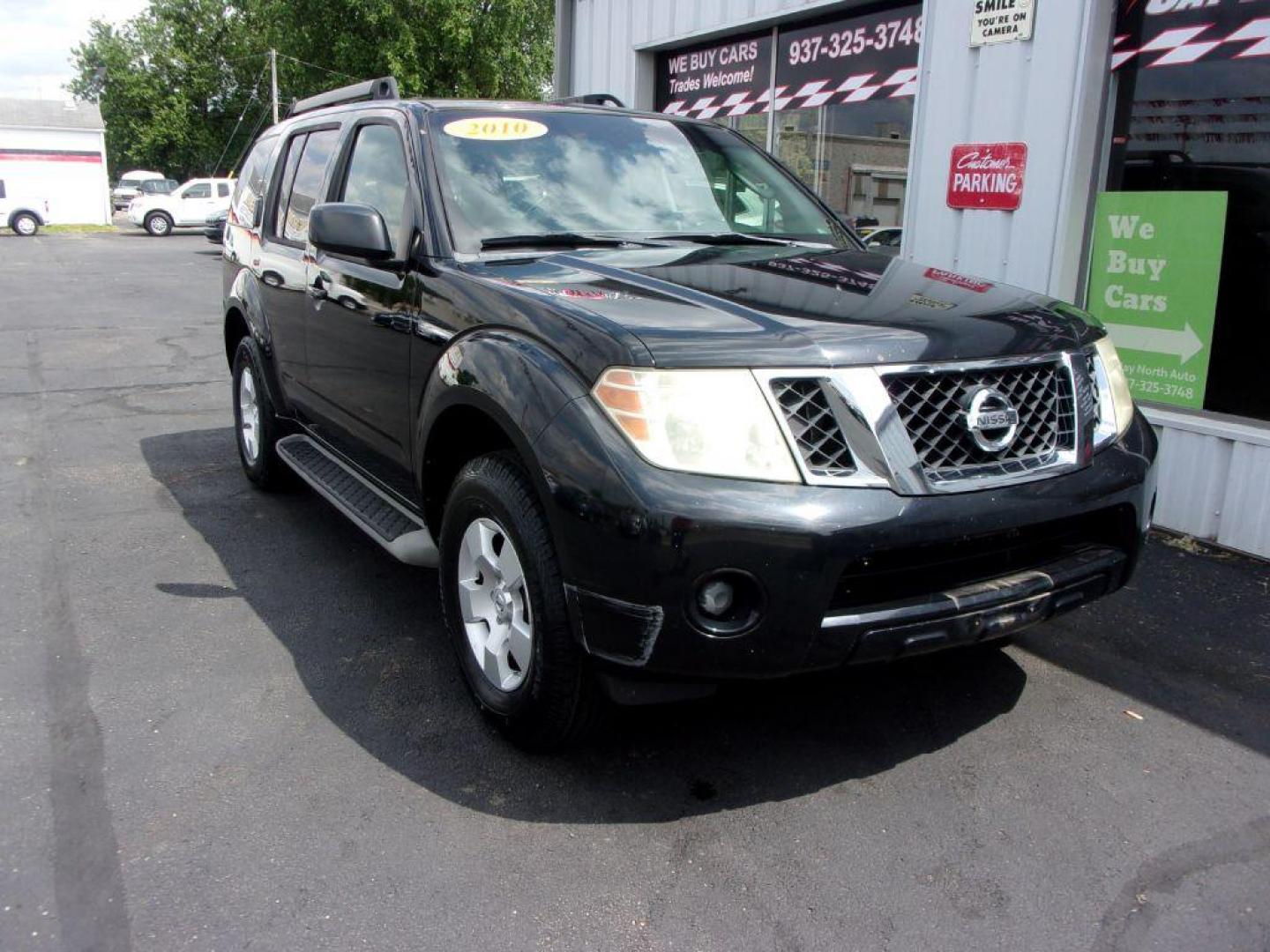 2010 BLACK NISSAN PATHFINDER S (5N1AR1NB4AC) with an 4.0L engine, Automatic transmission, located at 501 E. Columbia St., Springfield, OH, 45503, (800) 262-7122, 39.925262, -83.801796 - Photo#2