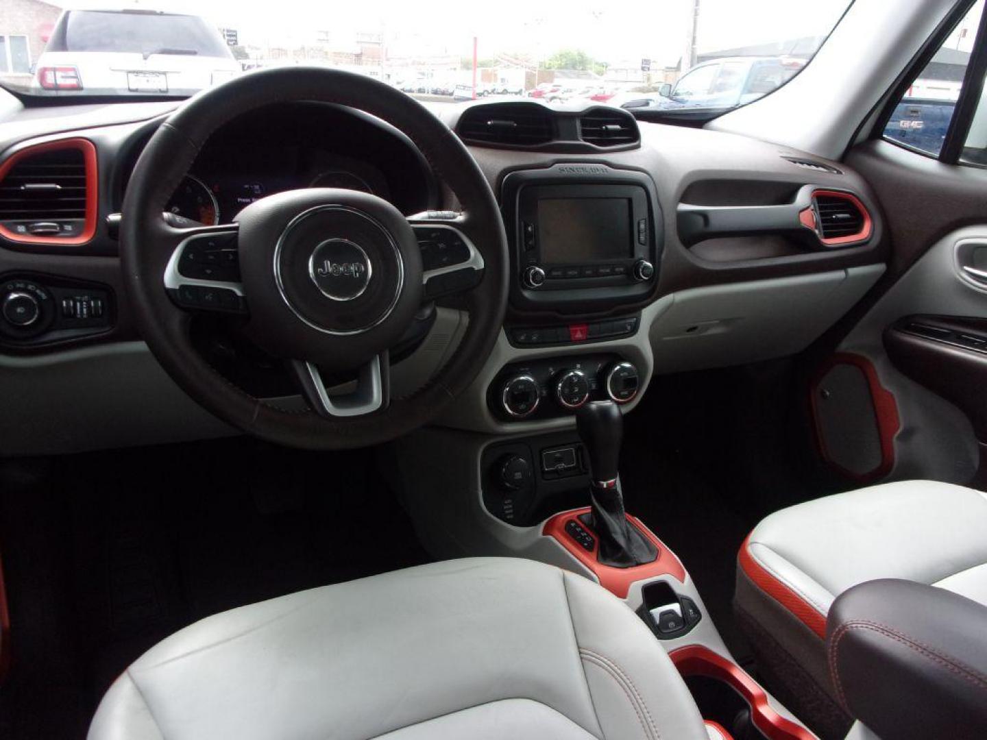 2016 WHITE JEEP RENEGADE LIMITED (ZACCJBDT2GP) with an 2.4L engine, Automatic transmission, located at 501 E. Columbia St., Springfield, OH, 45503, (800) 262-7122, 39.925262, -83.801796 - ***4WD***Navigation***Limited***Heated Leather Seating***Beats Audio***My Sky***Heated Steering Wheel***Serviced and Detailed*** Jay North Auto has offered hand picked vehicles since 1965! Our customer's enjoy a NO pressure buying experience with a small town feel. All of our vehicles get fully - Photo#13