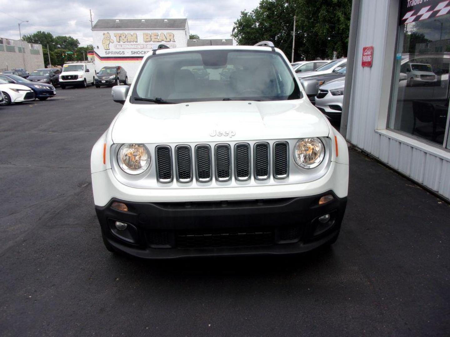 2016 WHITE JEEP RENEGADE LIMITED (ZACCJBDT2GP) with an 2.4L engine, Automatic transmission, located at 501 E. Columbia St., Springfield, OH, 45503, (800) 262-7122, 39.925262, -83.801796 - ***4WD***Navigation***Limited***Heated Leather Seating***Beats Audio***My Sky***Heated Steering Wheel***Serviced and Detailed*** Jay North Auto has offered hand picked vehicles since 1965! Our customer's enjoy a NO pressure buying experience with a small town feel. All of our vehicles get fully - Photo#1