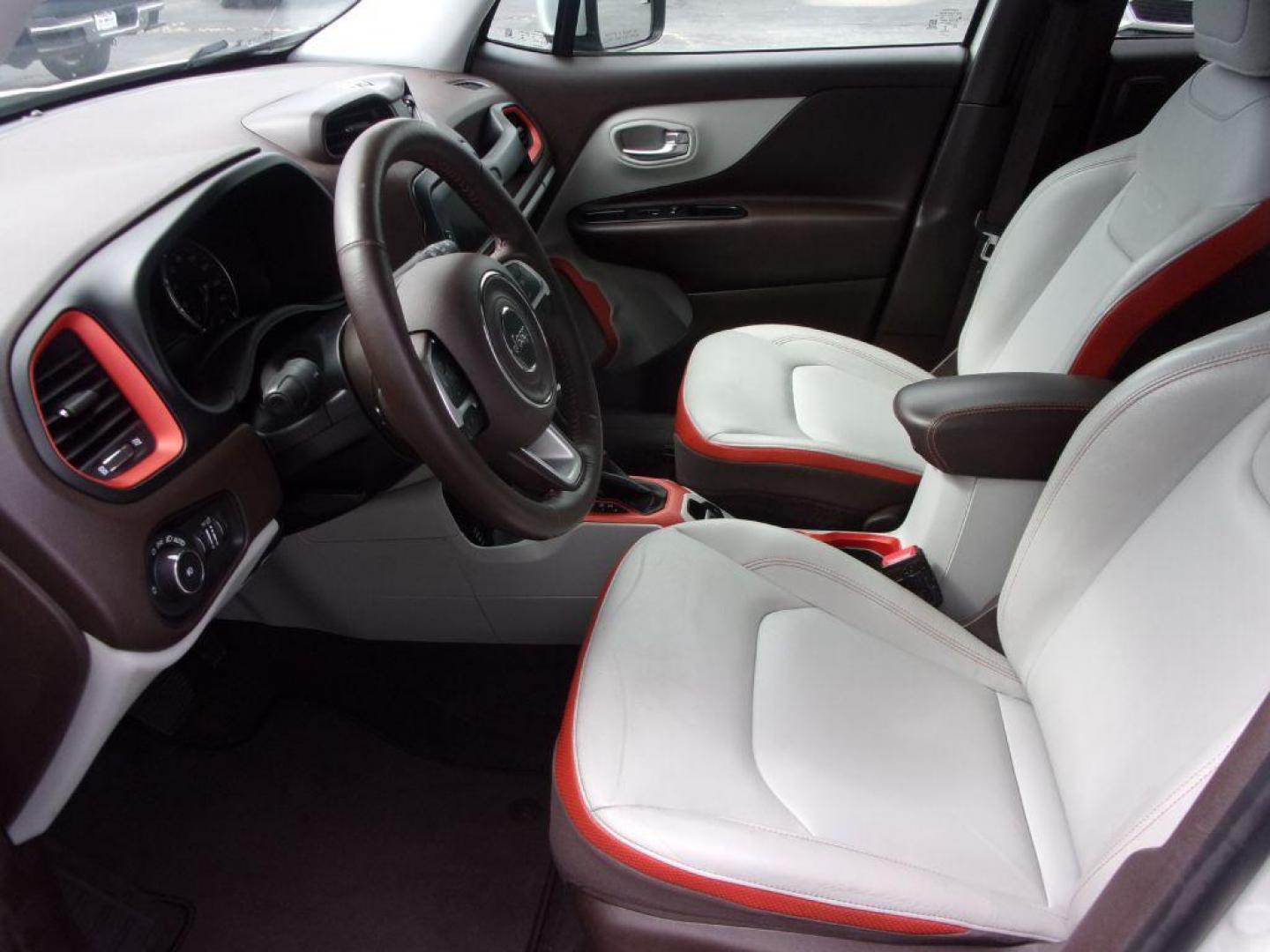 2016 WHITE JEEP RENEGADE LIMITED (ZACCJBDT2GP) with an 2.4L engine, Automatic transmission, located at 501 E. Columbia St., Springfield, OH, 45503, (800) 262-7122, 39.925262, -83.801796 - ***4WD***Navigation***Limited***Heated Leather Seating***Beats Audio***My Sky***Heated Steering Wheel***Serviced and Detailed*** Jay North Auto has offered hand picked vehicles since 1965! Our customer's enjoy a NO pressure buying experience with a small town feel. All of our vehicles get fully - Photo#8