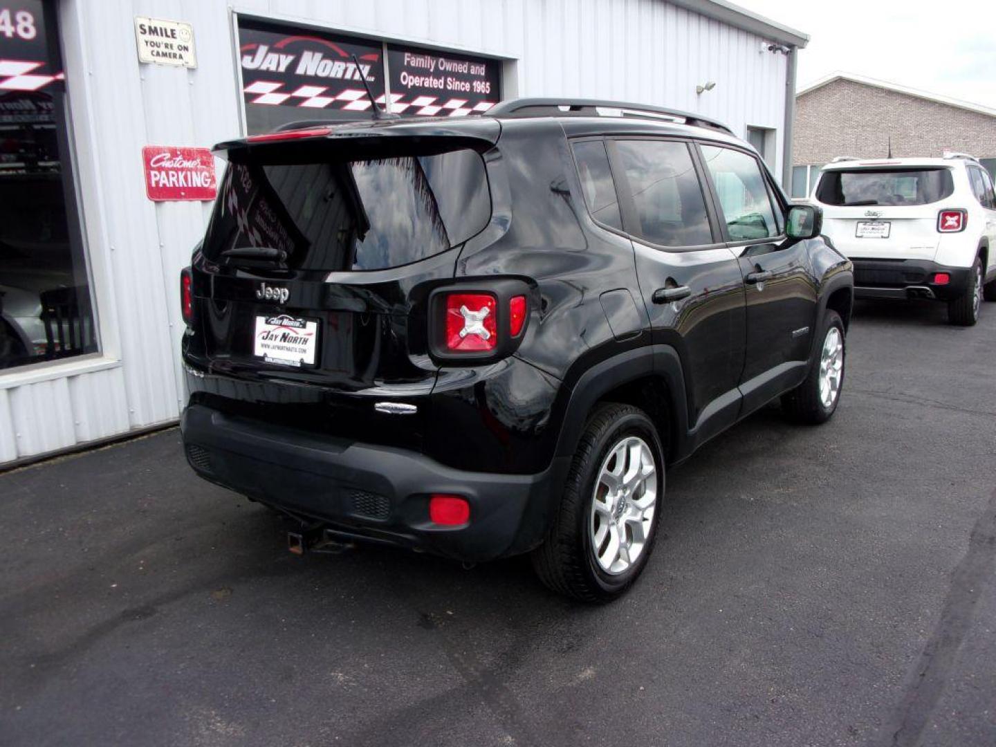 2017 BLACK JEEP RENEGADE LATITUDE (ZACCJBBB0HP) with an 2.4L engine, Automatic transmission, located at 501 E. Columbia St., Springfield, OH, 45503, (800) 262-7122, 39.925262, -83.801796 - ***4X4***LATITUDE***Heated Seats***Heated Steering Wheel***Serviced and Detailed*** Jay North Auto has offered hand picked vehicles since 1965! Our customer's enjoy a NO pressure buying experience with a small town feel. All of our vehicles get fully inspected and detailed. We are a preferred de - Photo#3