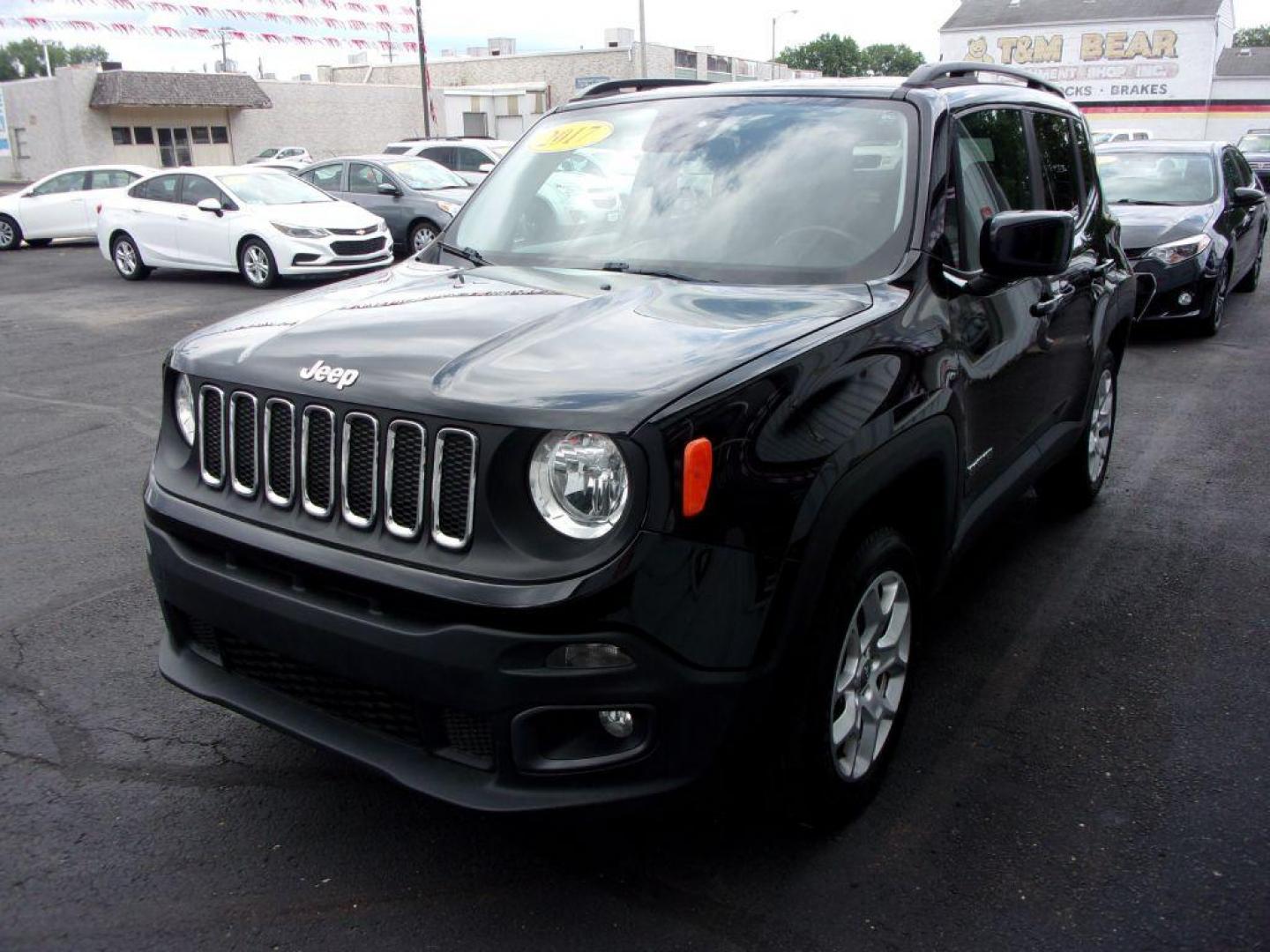 2017 BLACK JEEP RENEGADE LATITUDE (ZACCJBBB0HP) with an 2.4L engine, Automatic transmission, located at 501 E. Columbia St., Springfield, OH, 45503, (800) 262-7122, 39.925262, -83.801796 - ***4X4***LATITUDE***Heated Seats***Heated Steering Wheel***Serviced and Detailed*** Jay North Auto has offered hand picked vehicles since 1965! Our customer's enjoy a NO pressure buying experience with a small town feel. All of our vehicles get fully inspected and detailed. We are a preferred de - Photo#6