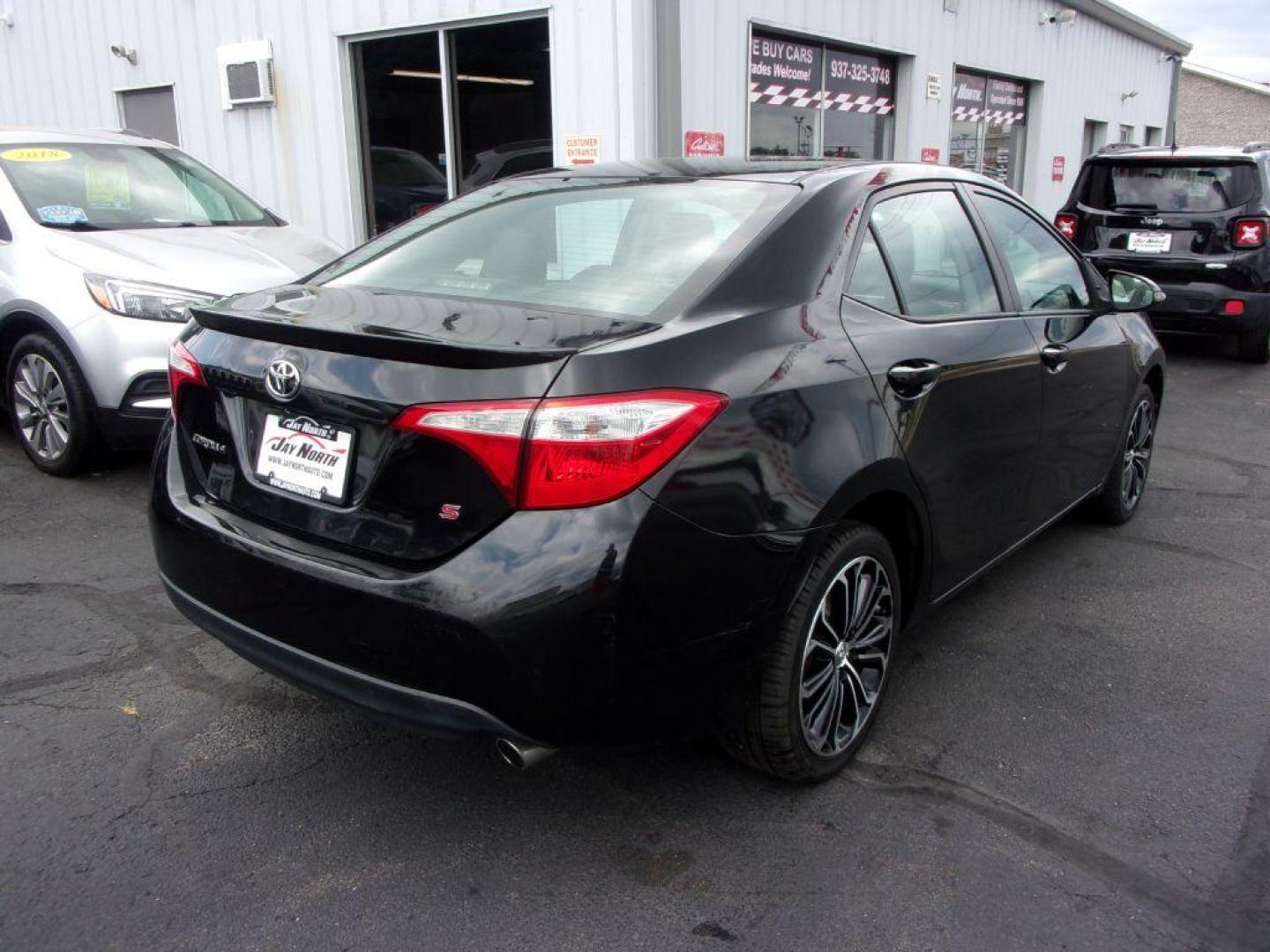 2014 BLACK TOYOTA COROLLA S PLUS (5YFBURHE9EP) with an 1.8L engine, Automatic transmission, located at 501 E. Columbia St., Springfield, OH, 45503, (800) 262-7122, 39.925262, -83.801796 - ***S Plus***Back-up Camera***Serviced and Detailed*** Jay North Auto has offered hand picked vehicles since 1965! Our customer's enjoy a NO pressure buying experience with a small town feel. All of our vehicles get fully inspected and detailed. We are a preferred dealer for many local credit u - Photo#3