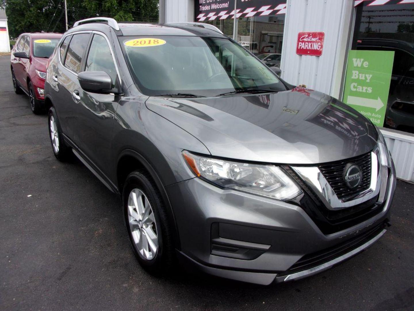 2018 GRAY NISSAN ROGUE S (5N1AT2MV0JC) with an 2.5L engine, Continuously Variable transmission, located at 501 E. Columbia St., Springfield, OH, 45503, (800) 262-7122, 39.925262, -83.801796 - ***Clean Carfax***S***AWD***Blind Spot***Heated Seats***Serviced and Detailed*** Jay North Auto has offered hand picked vehicles since 1965! Our customer's enjoy a NO pressure buying experience with a small town feel. All of our vehicles get fully inspected and detailed. We are a preferred deale - Photo#1