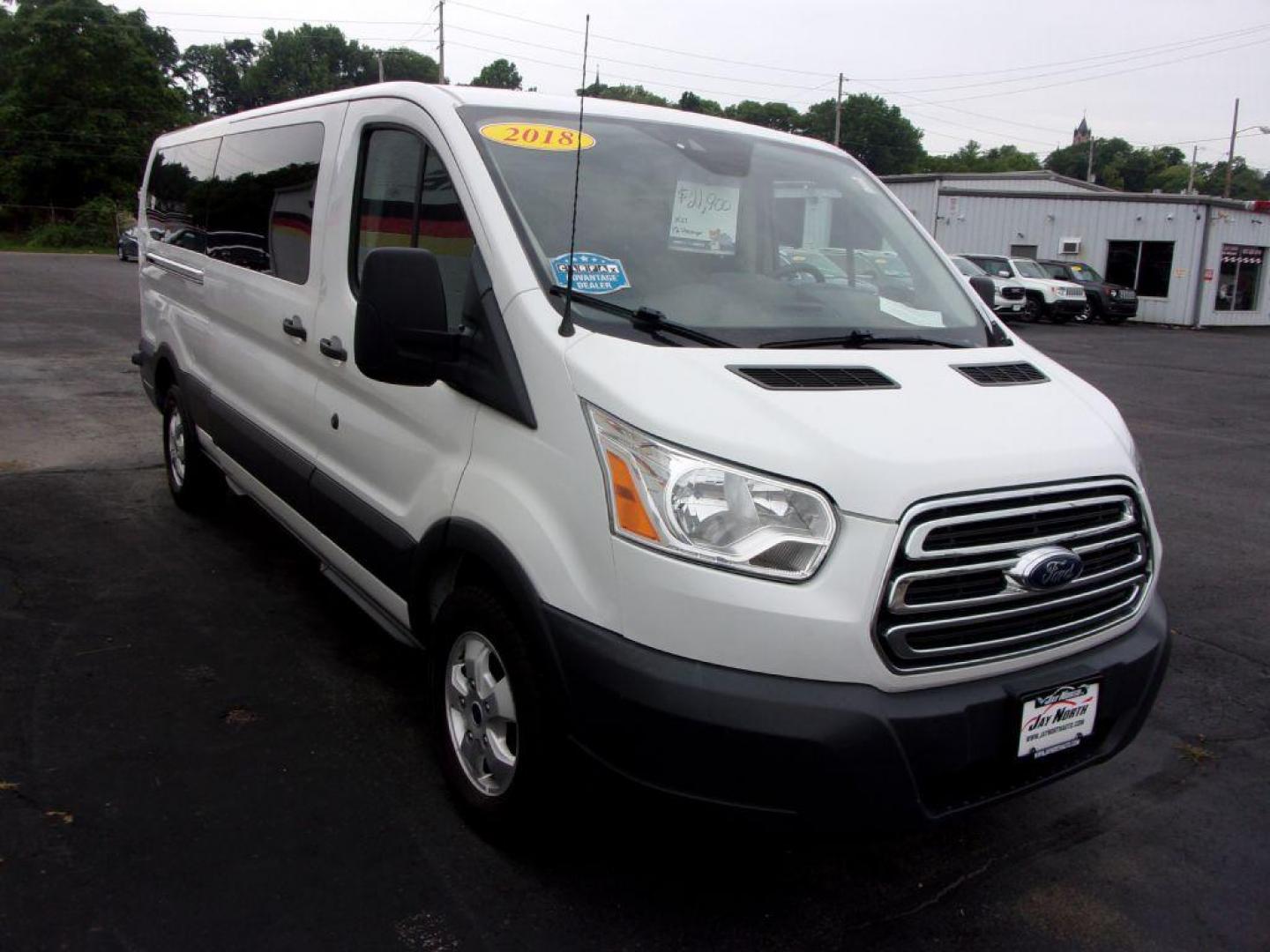 2018 WHITE FORD TRANSIT T-350 XLT WAGON (1FBZX2YM1JK) with an 3.7L engine, Automatic transmission, located at 501 E. Columbia St., Springfield, OH, 45503, (800) 262-7122, 39.925262, -83.801796 - *** XLT *** 12 Passenger *** Serviced and Detailed *** Jay North Auto has offered hand picked vehicles since 1965! Our customer's enjoy a NO pressure buying experience with a small town feel. All of our vehicles get fully inspected and detailed. We are a preferred dealer for many local credit - Photo#2