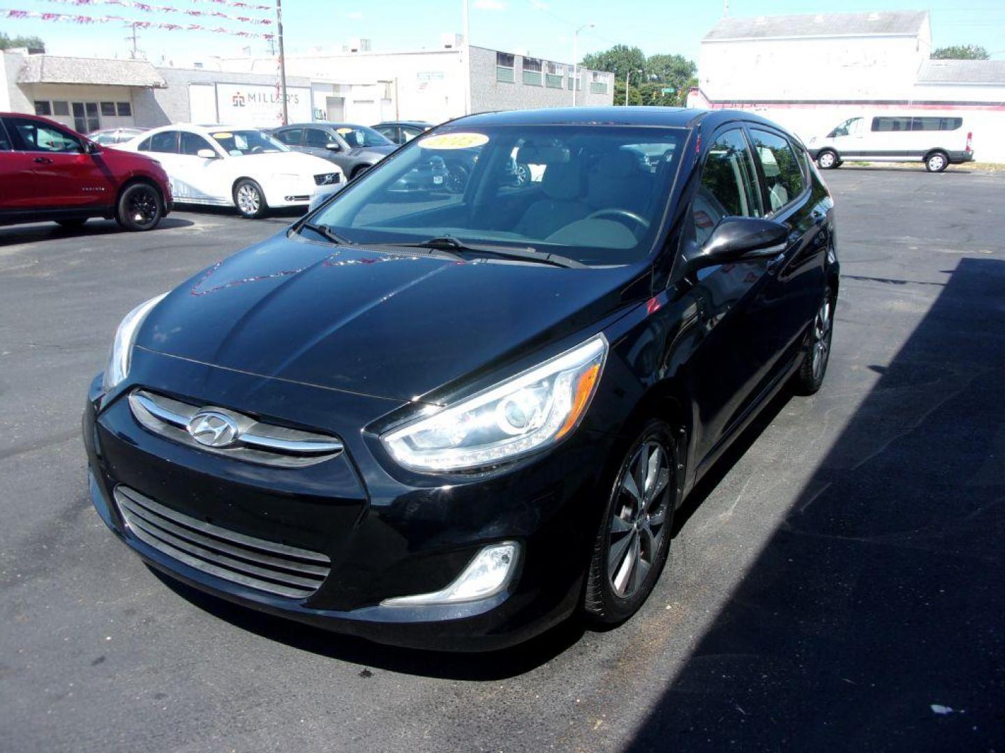 2015 BLACK HYUNDAI ACCENT SPORT (KMHCU5AE5FU) with an 1.6L engine, Automatic transmission, located at 501 E. Columbia St., Springfield, OH, 45503, (800) 262-7122, 39.925262, -83.801796 - ***SPORT***New Tires***Sunroof***Serviced and Detailed*** Jay North Auto has offered hand picked vehicles since 1965! Our customer's enjoy a NO pressure buying experience with a small town feel. All of our vehicles get fully inspected and detailed. We are a preferred dealer for many local credit - Photo#6