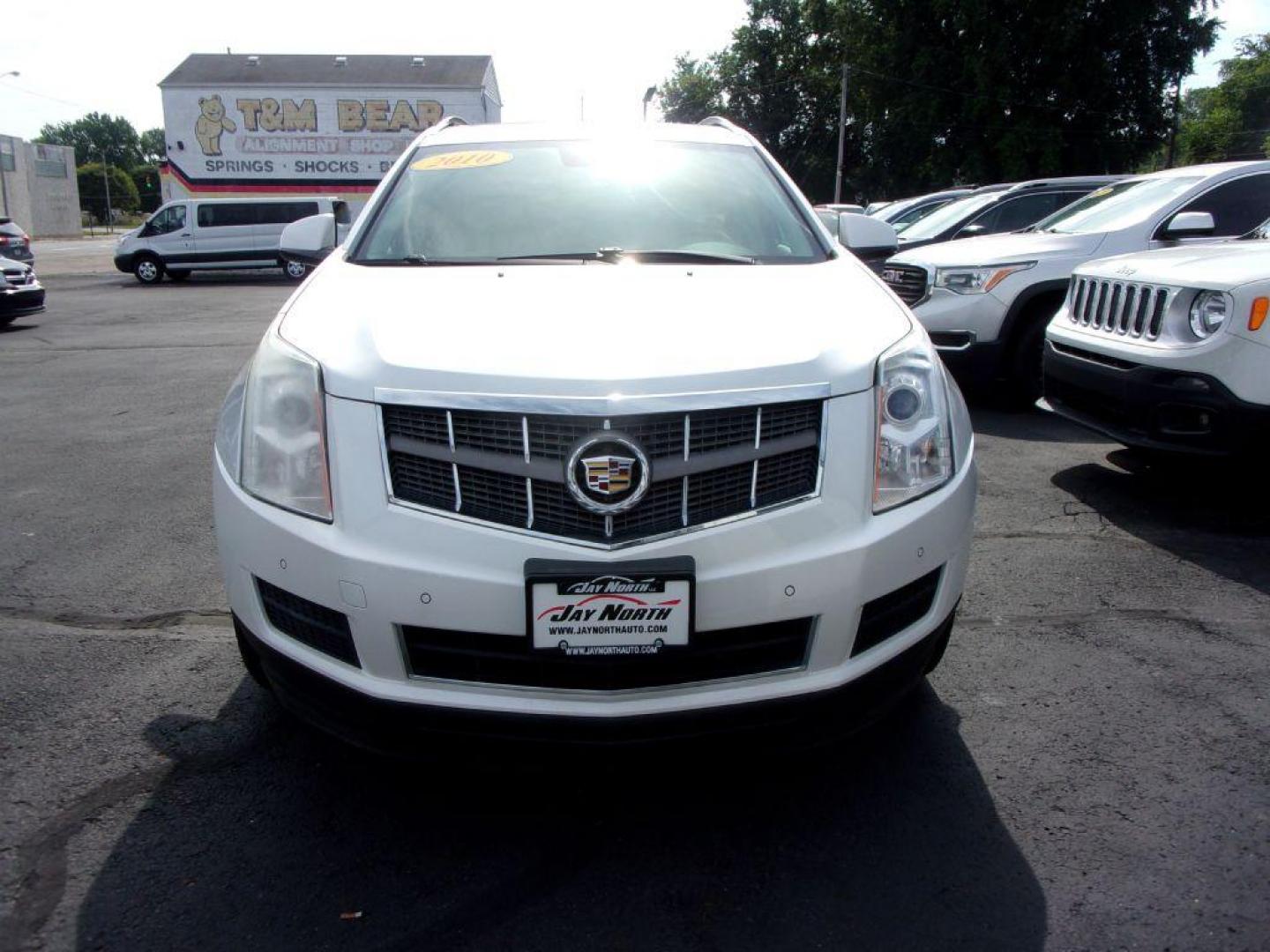 2010 WHITE CADILLAC SRX LUXURY COLLECTION (3GYFNAEY6AS) with an 3.0L engine, Automatic transmission, located at 501 E. Columbia St., Springfield, OH, 45503, (800) 262-7122, 39.925262, -83.801796 - ***Clean Carfax***SHARP***Lux Collection***Dual Moonroof***Heated Leather Seating***Power Lift Gate***Serviced and Detailed*** Jay North Auto has offered hand picked vehicles since 1965! Our customer's enjoy a NO pressure buying experience with a small town feel. All of our vehicles get fully in - Photo#1