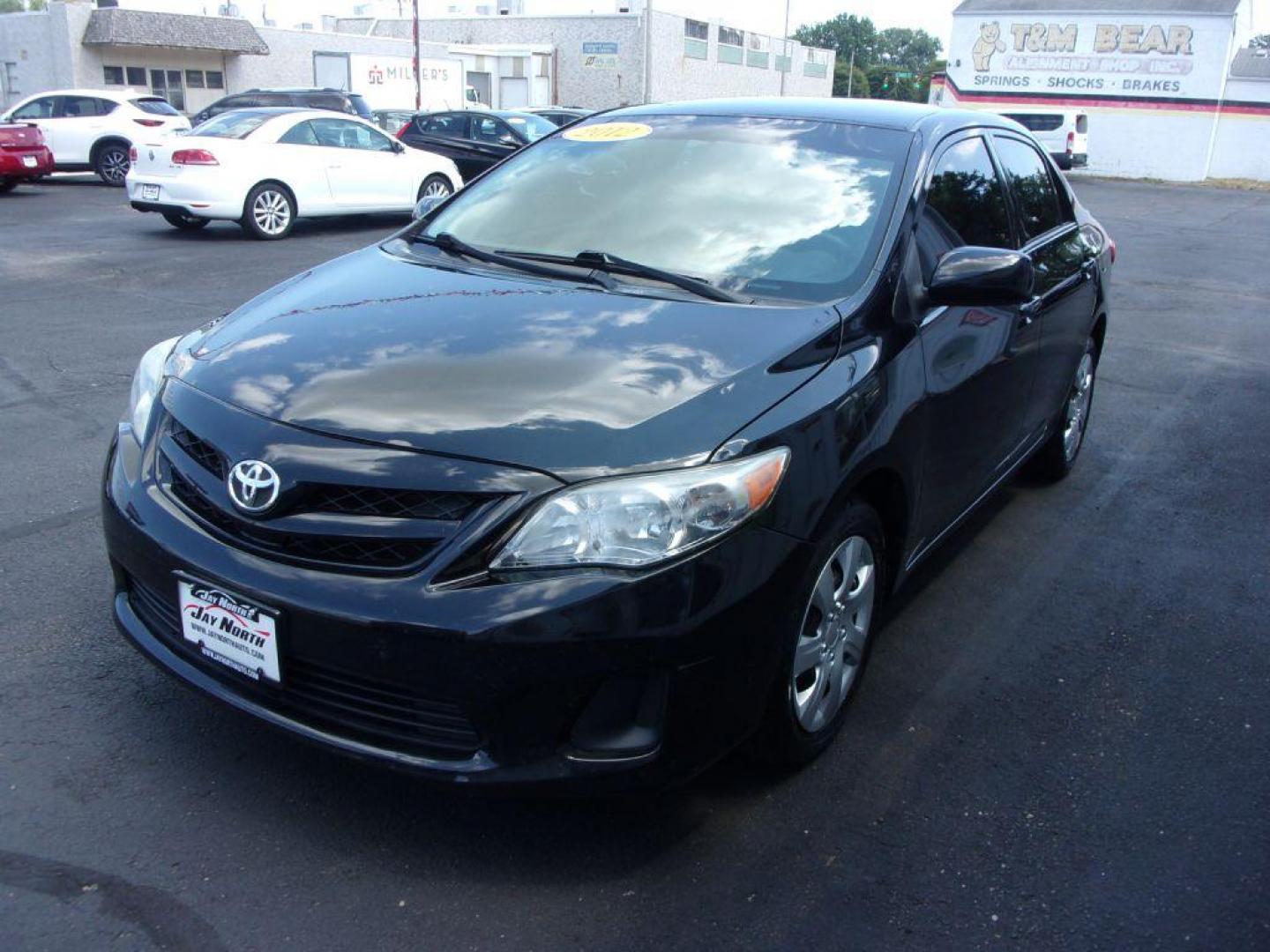 2012 BLACK TOYOTA COROLLA LE (2T1BU4EE5CC) with an 1.8L engine, Automatic transmission, located at 501 E. Columbia St., Springfield, OH, 45503, (800) 262-7122, 39.925262, -83.801796 - Photo#6