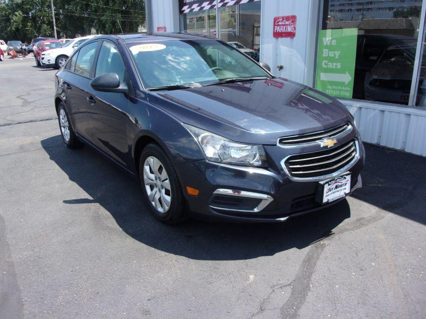 2015 BLUE CHEVROLET CRUZE LS (1G1PA5SH7F7) with an 1.8L engine, Automatic transmission, located at 501 E. Columbia St., Springfield, OH, 45503, (800) 262-7122, 39.925262, -83.801796 - ***LS***Gas Saver***Serviced and Detailed*** Jay North Auto has offered hand picked vehicles since 1965! Our customer's enjoy a NO pressure buying experience with a small town feel. All of our vehicles get fully inspected and detailed. We are a preferred dealer for many local credit unions and l - Photo#2