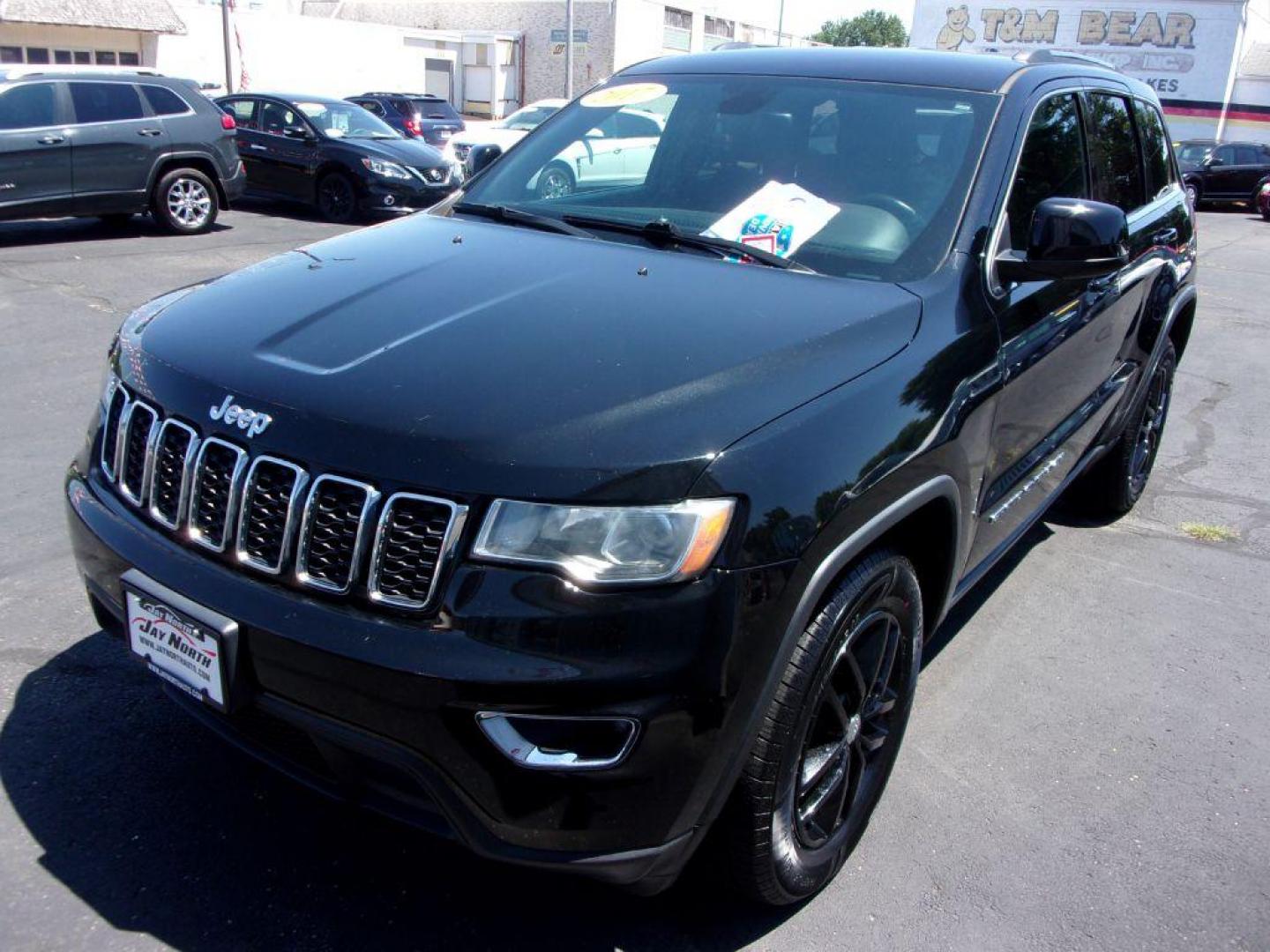 2017 BLACK JEEP GRAND CHEROKEE LAREDO (1C4RJFAG9HC) with an 3.6L engine, Automatic transmission, located at 501 E. Columbia St., Springfield, OH, 45503, (800) 262-7122, 39.925262, -83.801796 - *** New Tires *** Serviced and Detailed *** 4x4 V6 *** NICE!!! *** OPTIONAL EQUIPMENT Customer Preferred Package 23E $2,000 Bright Side Roof Rails Power 4-Way Driver Lumbar Adjust Power 8-Way Driver Seat / Manual Passenger Seat 18-Inch Wheel and 8.4-Inch Radio Group $1,795 18-Inch x 8-Inch - Photo#3