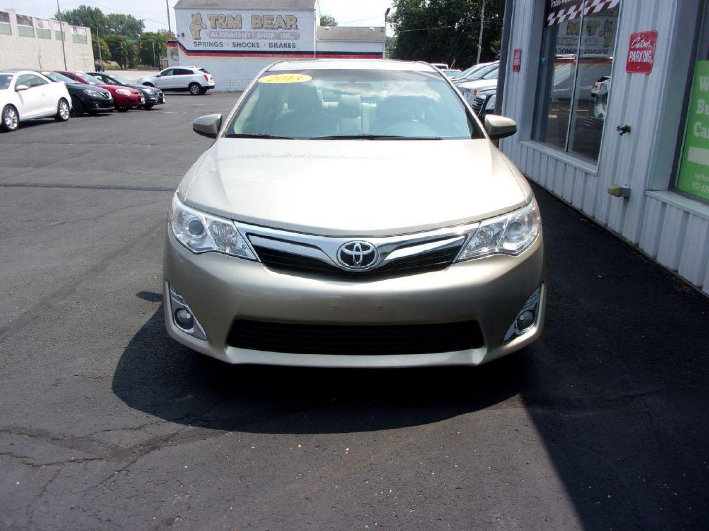 2013 GOLD TOYOTA CAMRY XLE (4T1BK1FK0DU) with an 3.5L engine, Automatic transmission, located at 501 E. Columbia St., Springfield, OH, 45503, (800) 262-7122, 39.925262, -83.801796 - Photo#1