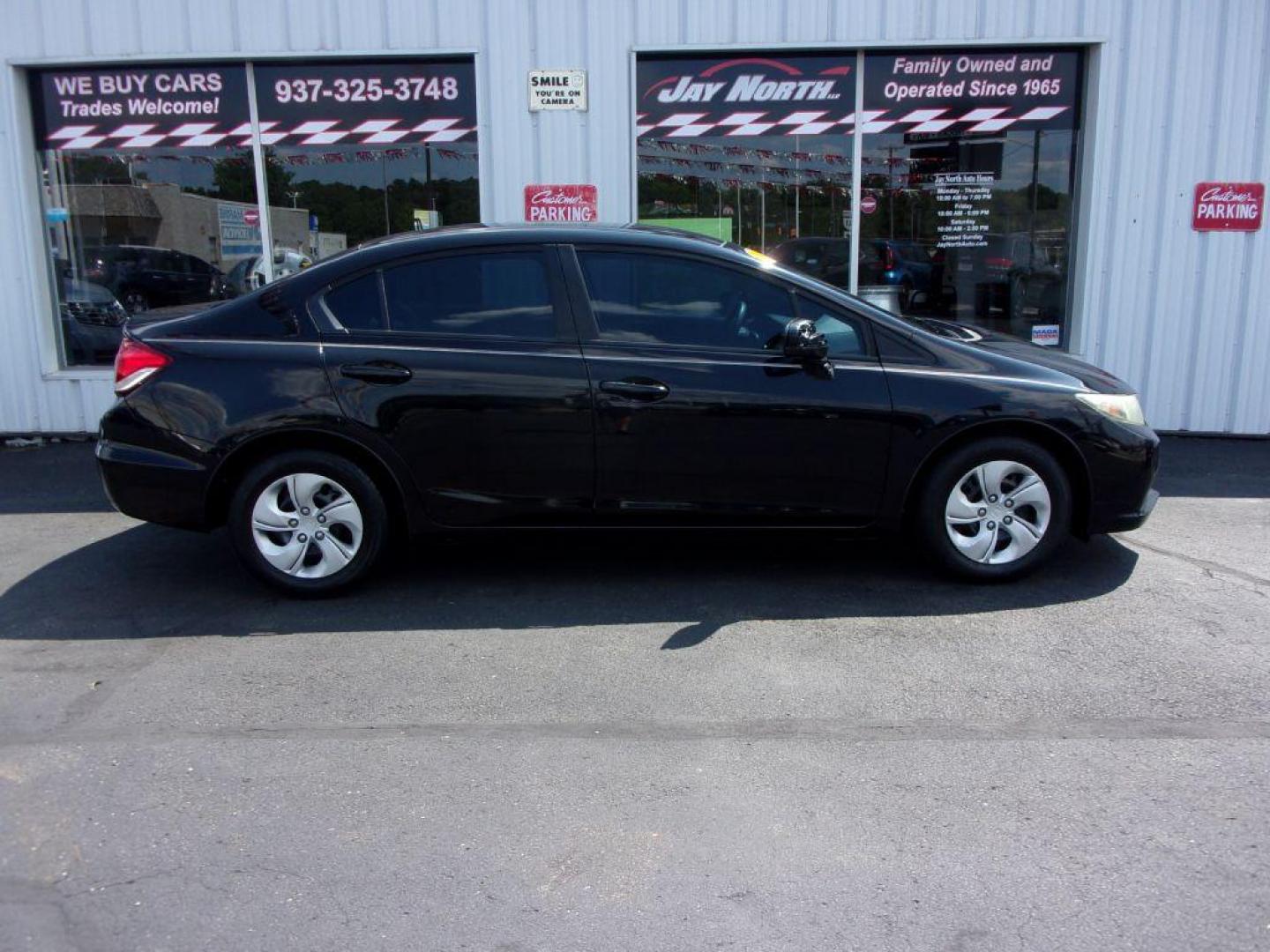 2015 BLACK HONDA CIVIC LX (19XFB2E55FE) with an 1.8L engine, 5-Speed Manual transmission, located at 501 E. Columbia St., Springfield, OH, 45503, (800) 262-7122, 39.925262, -83.801796 - *** LX *** 5 Speed Manual *** Serviced and Detailed *** Jay North Auto has offered hand picked vehicles since 1965! Our customer's enjoy a NO pressure buying experience with a small town feel. All of our vehicles get fully inspected and detailed. We are a preferred dealer for many local credit - Photo#0