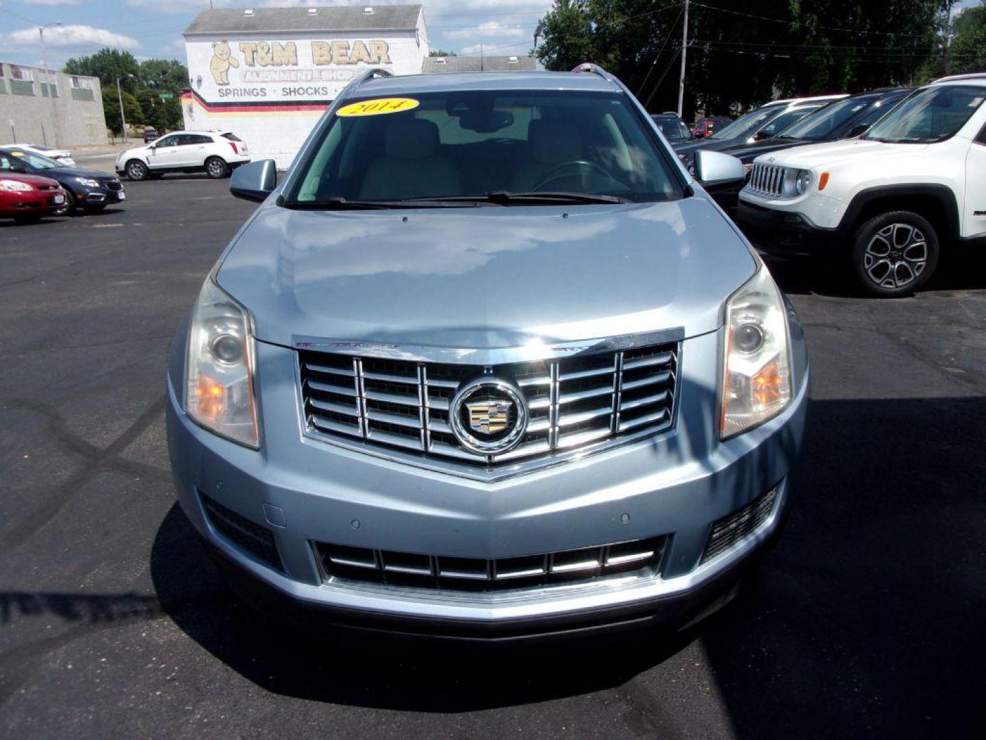 2014 BLUE CADILLAC SRX LUXURY COLLECTION (3GYFNBE36ES) with an 3.6L engine, Automatic transmission, located at 501 E. Columbia St., Springfield, OH, 45503, (800) 262-7122, 39.925262, -83.801796 - Photo#1