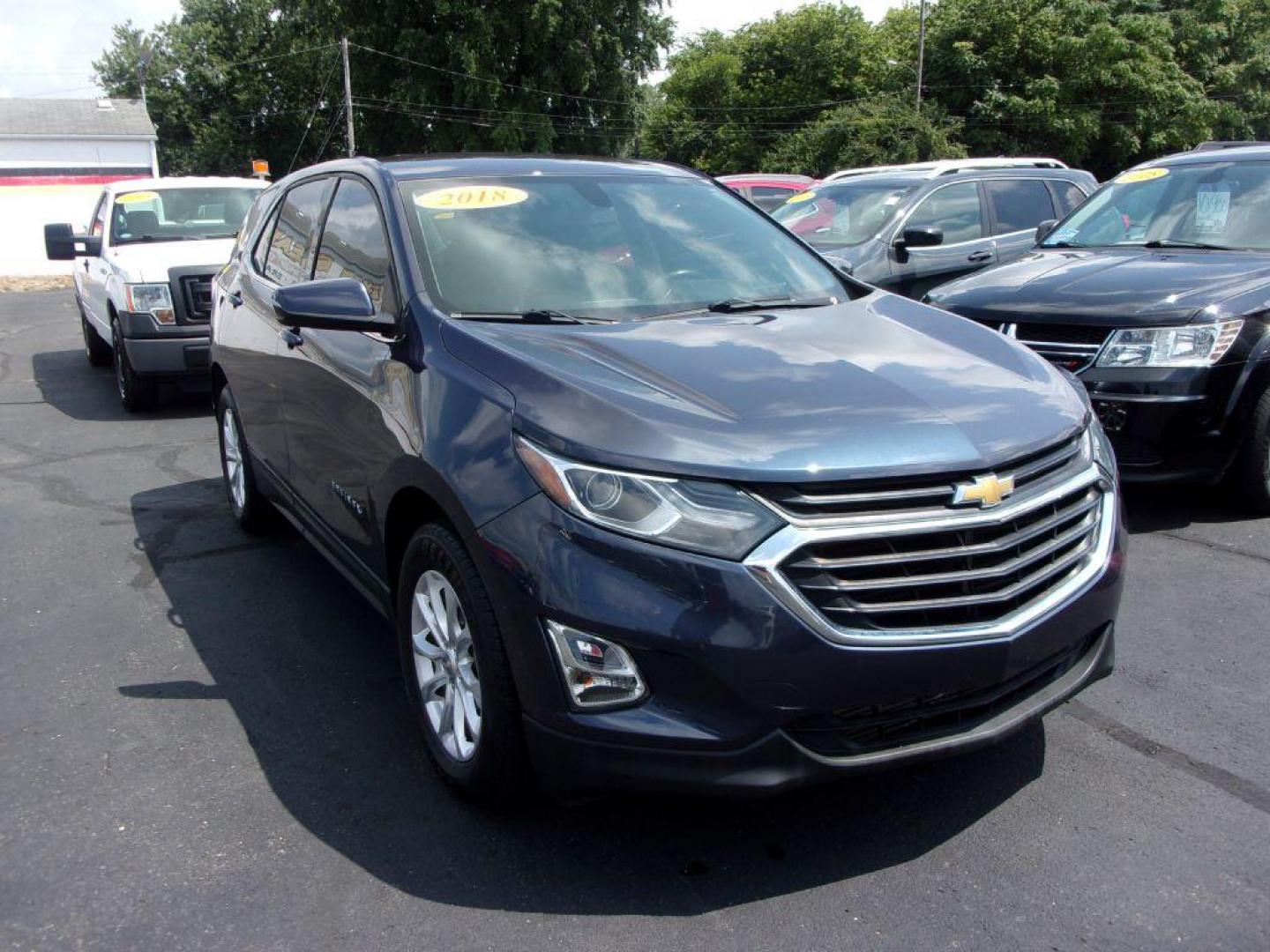 2018 BLUE CHEVROLET EQUINOX LT (3GNAXJEV4JS) with an 1.5L engine, Automatic transmission, located at 501 E. Columbia St., Springfield, OH, 45503, (800) 262-7122, 39.925262, -83.801796 - Photo#2