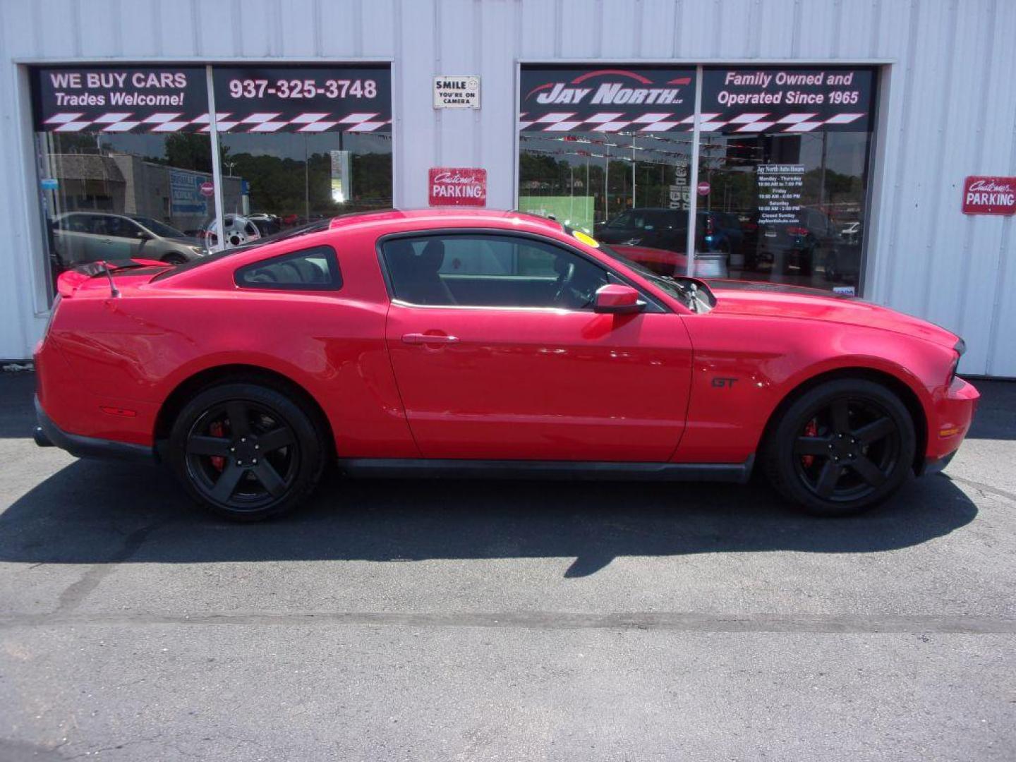 2010 RED FORD MUSTANG GT (1ZVBP8CHXA5) with an 4.6L engine, 5-Speed Manual transmission, located at 501 E. Columbia St., Springfield, OH, 45503, (800) 262-7122, 39.925262, -83.801796 - Photo#0