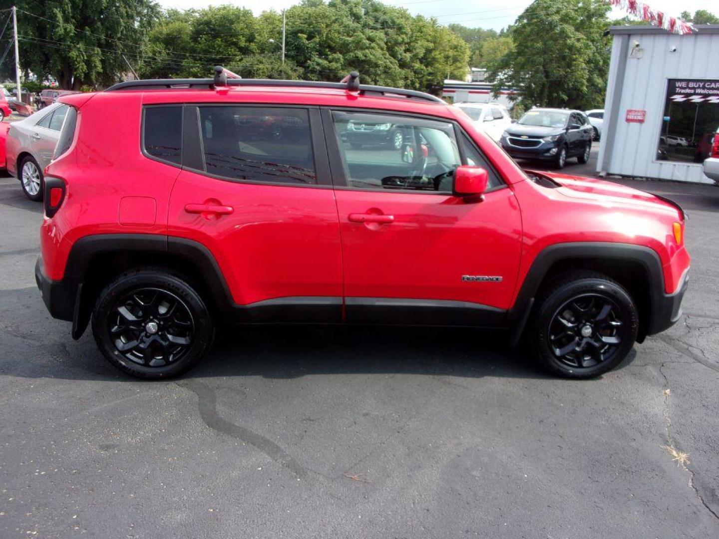 2017 RED JEEP RENEGADE LATITUDE (ZACCJBBB9HP) with an 2.4L engine, Automatic transmission, located at 501 E. Columbia St., Springfield, OH, 45503, (800) 262-7122, 39.925262, -83.801796 - ***New Tires***Heated Seats***Heated Steering Wheel***Power Drivers Seat***New Front and Rear Pads and Rotors***Serviced and Detailed*** Jay North Auto has offered hand picked vehicles since 1965! Our customer's enjoy a NO pressure buying experience with a small town feel. All of our vehicles ge - Photo#0