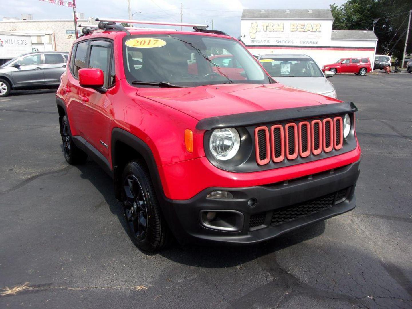 2017 RED JEEP RENEGADE LATITUDE (ZACCJBBB9HP) with an 2.4L engine, Automatic transmission, located at 501 E. Columbia St., Springfield, OH, 45503, (800) 262-7122, 39.925262, -83.801796 - ***New Tires***Heated Seats***Heated Steering Wheel***Power Drivers Seat***New Front and Rear Pads and Rotors***Serviced and Detailed*** Jay North Auto has offered hand picked vehicles since 1965! Our customer's enjoy a NO pressure buying experience with a small town feel. All of our vehicles ge - Photo#2