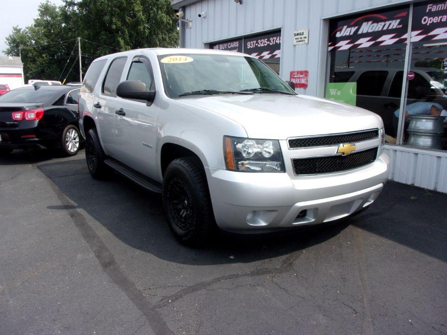 2014 SILVER CHEVROLET TAHOE 1500 (1GNSK4E05ER) with an 5.3L engine, Automatic transmission, located at 501 E. Columbia St., Springfield, OH, 45503, (800) 262-7122, 39.925262, -83.801796 - ***Only 69k Miles***Tahoe Fleet***5.3L V8***4X4***New Wheels and Tires***Serviced and Detailed*** Jay North Auto has offered hand picked vehicles since 1965! Our customer's enjoy a NO pressure buying experience with a small town feel. All of our vehicles get fully inspected and detailed. We are - Photo#2